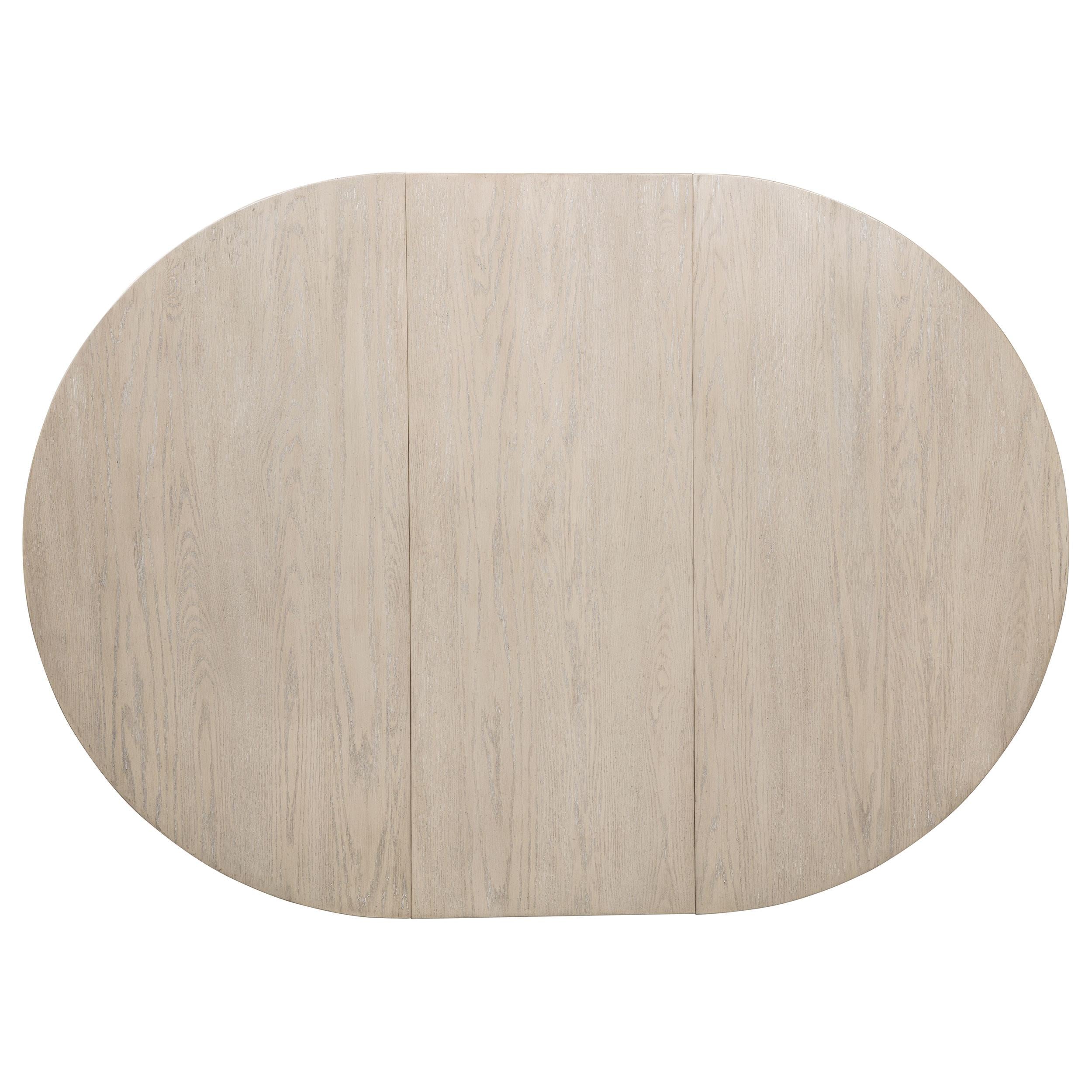  Coaster Furniture Orrison 121261 Oval 62-inch Wood Extension Leaf Dining Table - Linen IMAGE 3