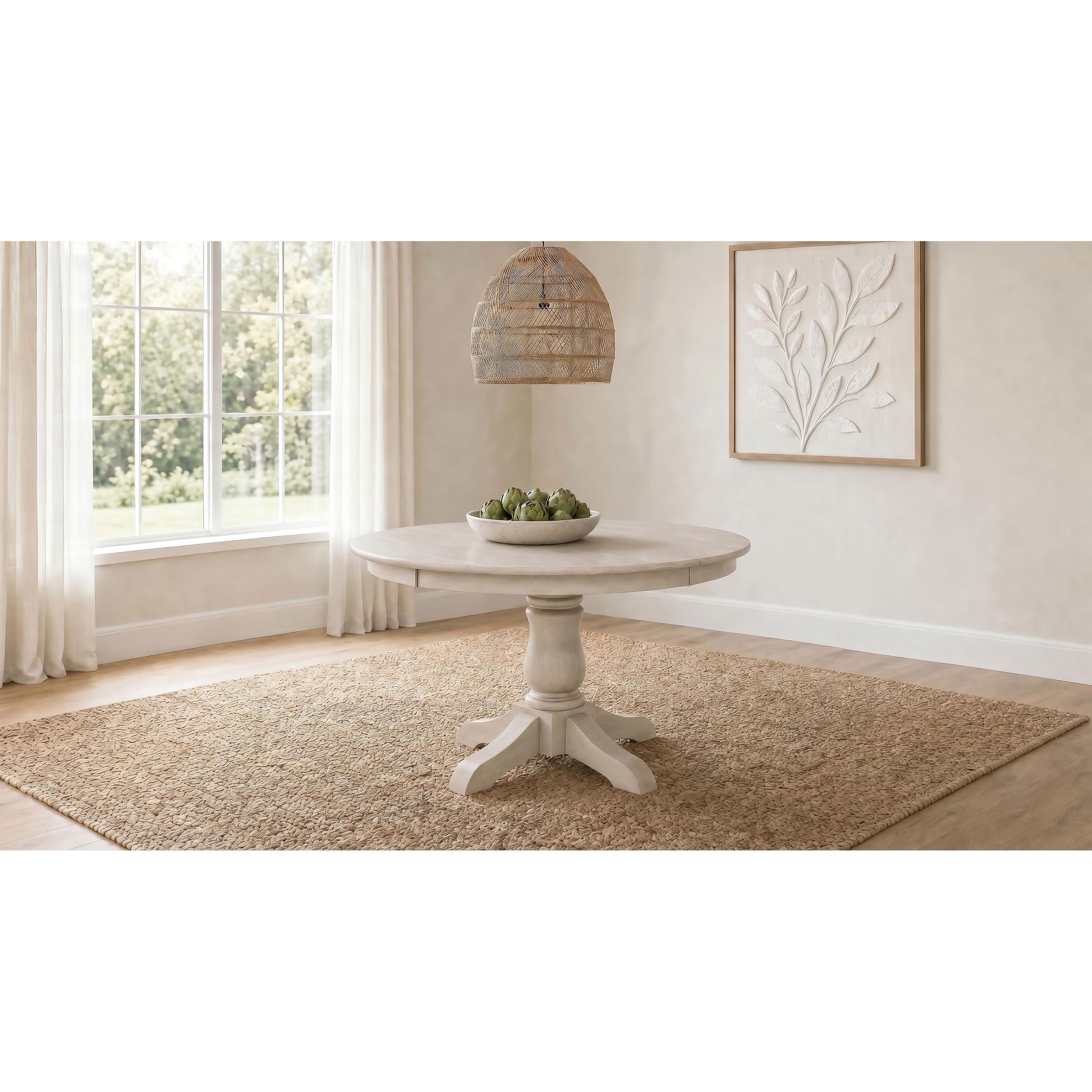  Coaster Furniture Orrison 121261 Oval 62-inch Wood Extension Leaf Dining Table - Linen IMAGE 7