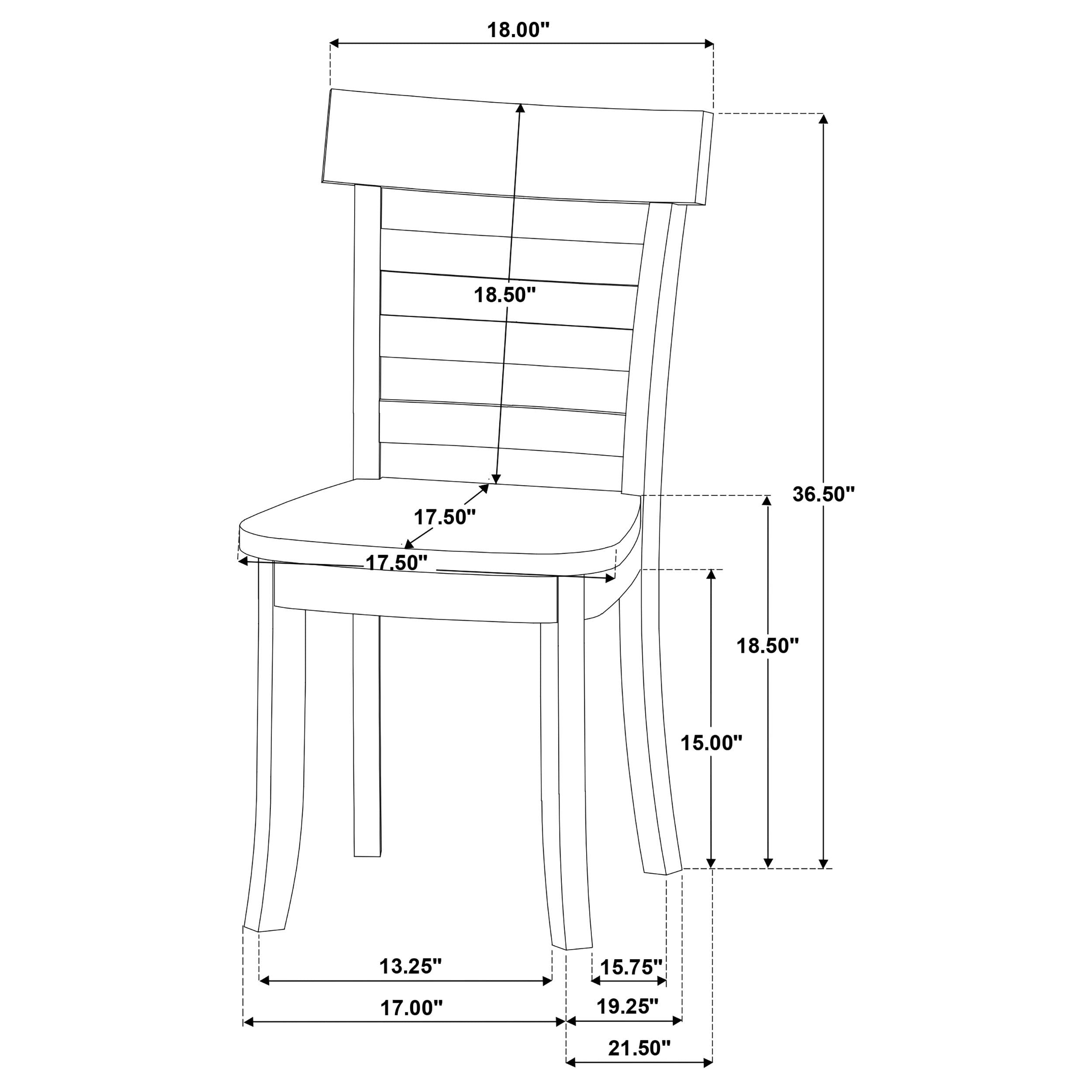  Coaster Furniture Orrison 121262 Set of 2 Ladder Back Dining Side Chair - Linen IMAGE 10