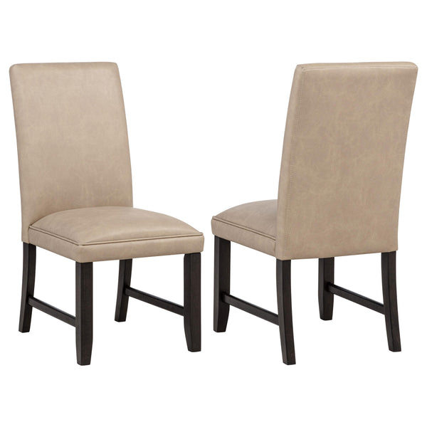 Coaster Furniture Averill 121292TAN Set of 2 Faux Leather Upholstered Dining Side Chair - Tan
