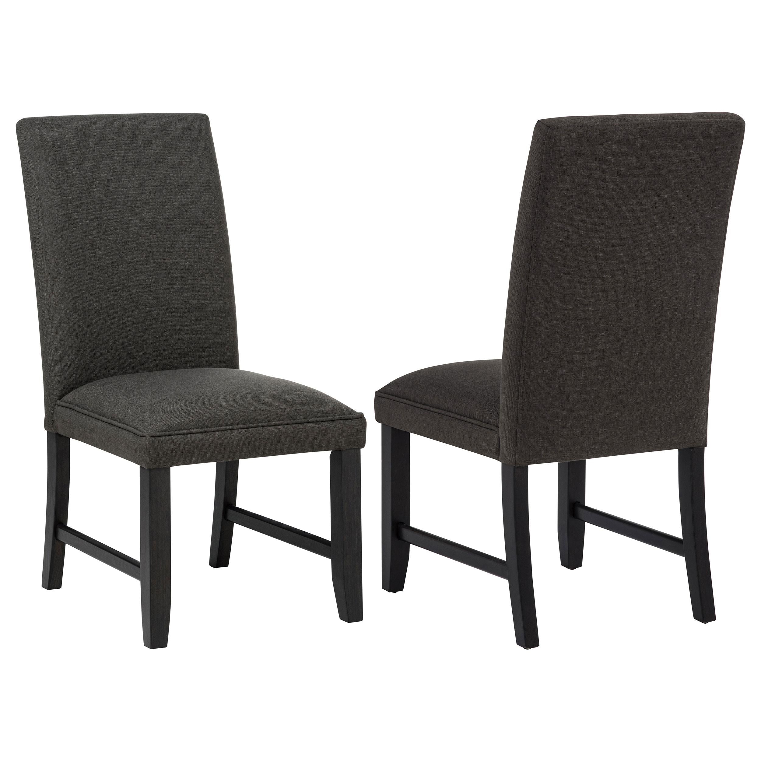  Coaster Furniture Berning 121702CHR Set of 2 Fabric Upholstered Parson Side Chair - Charcoal Grey IMAGE 1