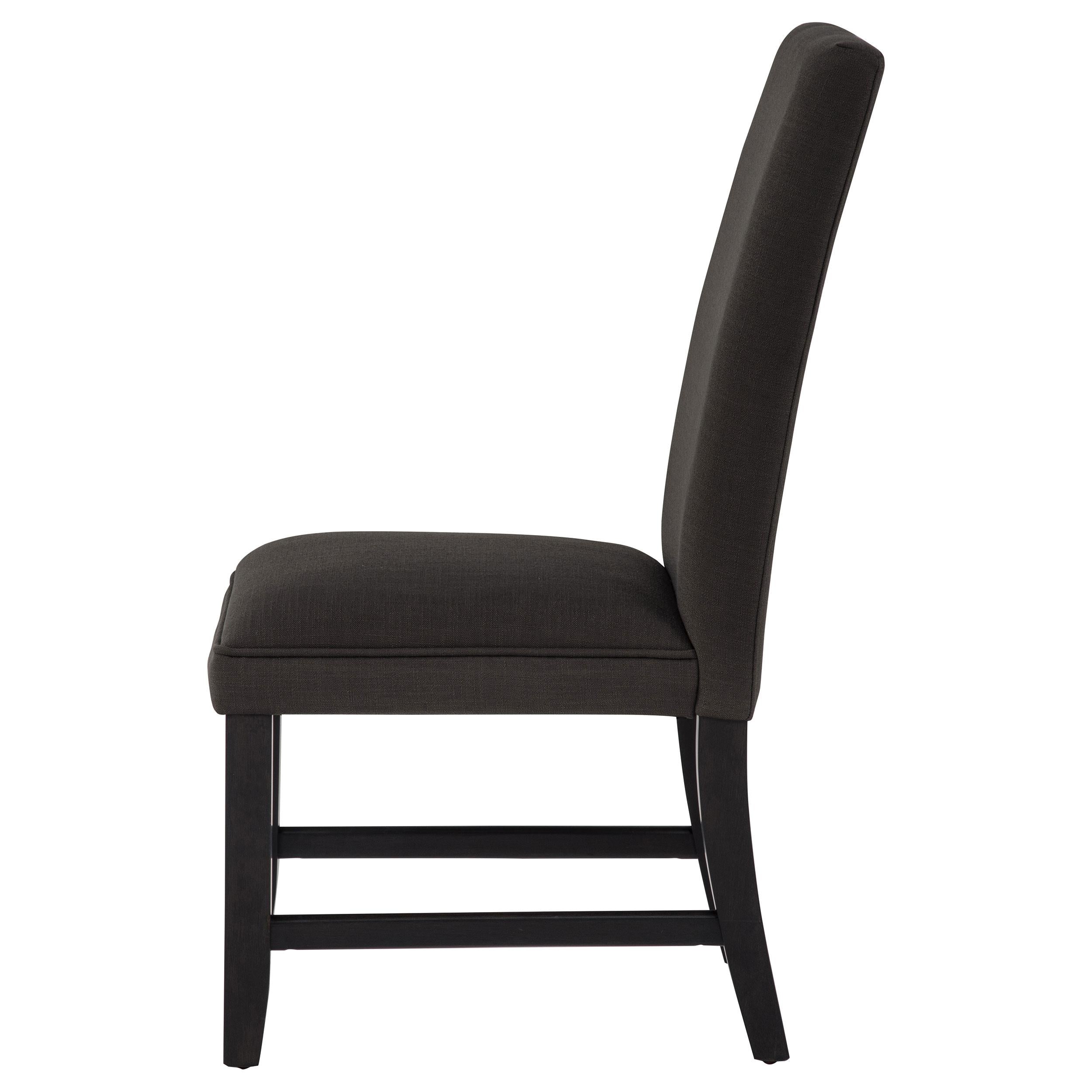  Coaster Furniture Berning 121702CHR Set of 2 Fabric Upholstered Parson Side Chair - Charcoal Grey IMAGE 2