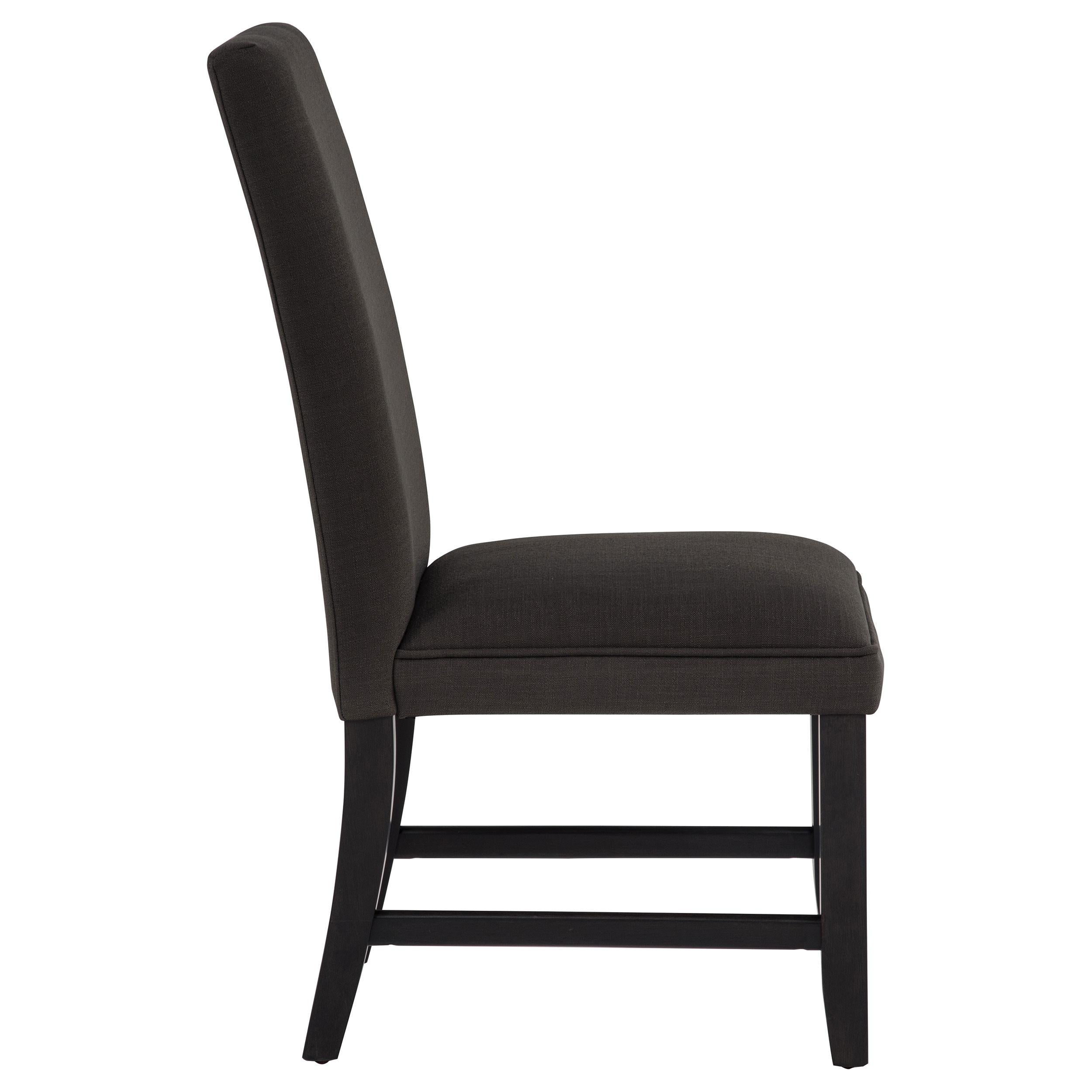  Coaster Furniture Berning 121702CHR Set of 2 Fabric Upholstered Parson Side Chair - Charcoal Grey IMAGE 3