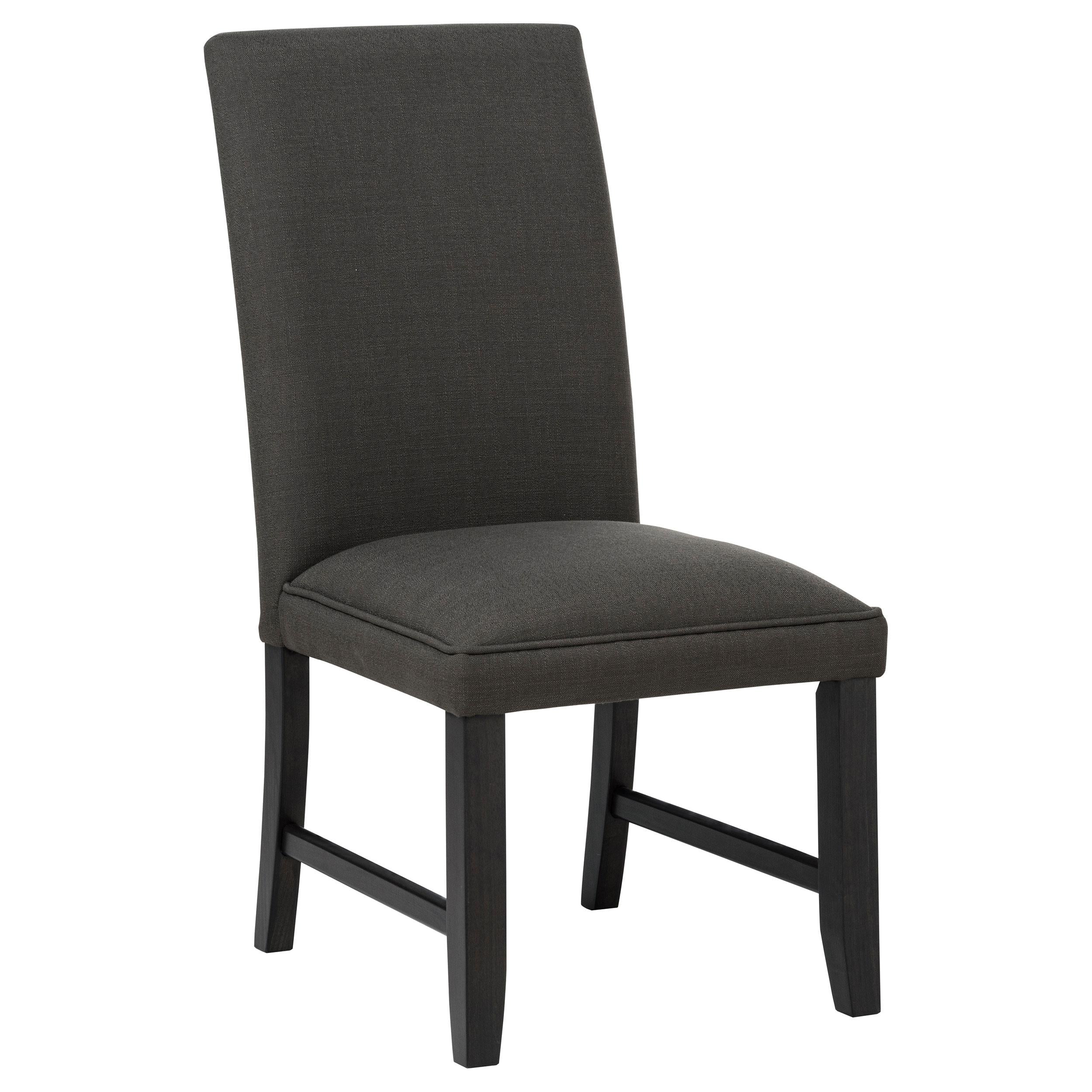  Coaster Furniture Berning 121702CHR Set of 2 Fabric Upholstered Parson Side Chair - Charcoal Grey IMAGE 4