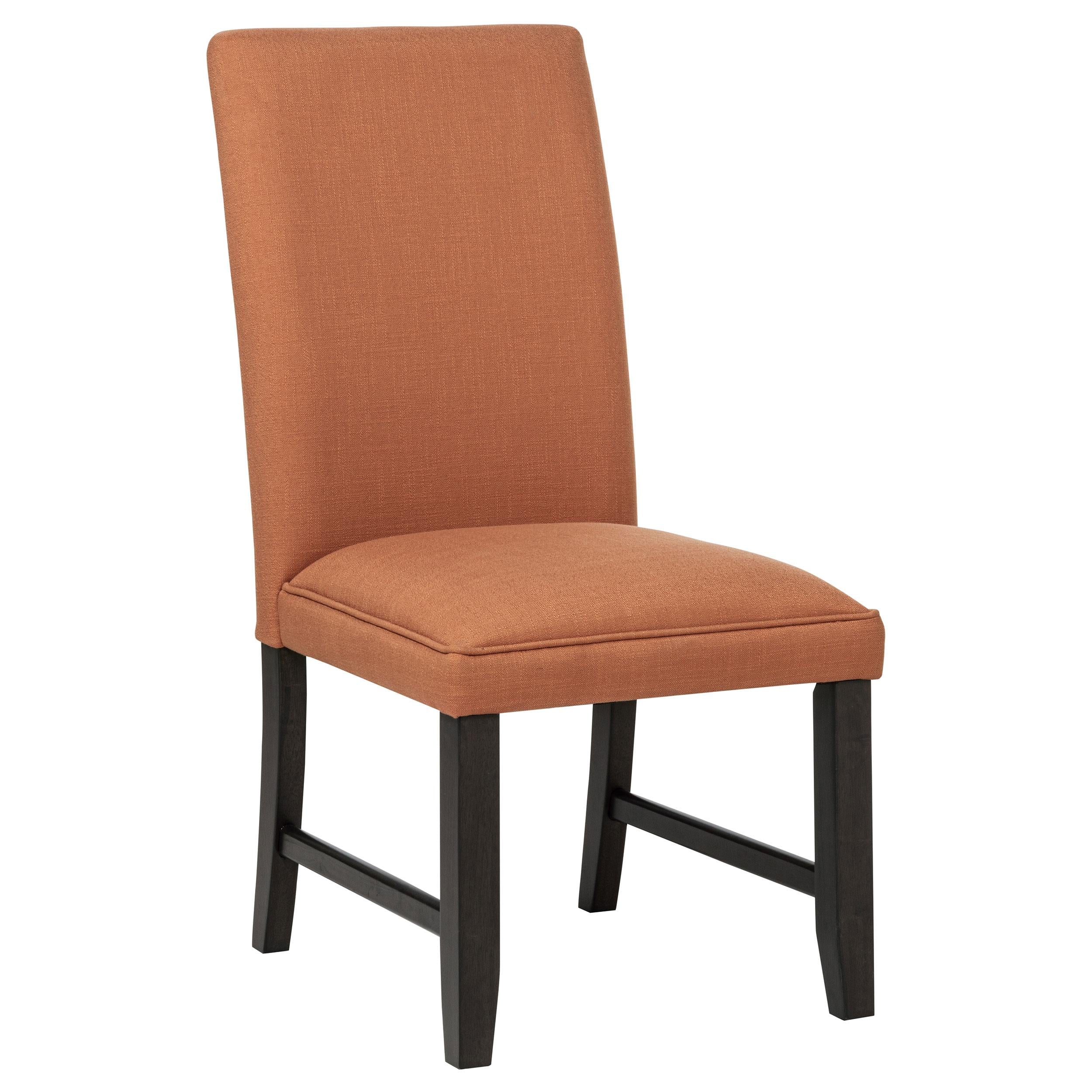  Coaster Furniture Berning 121702SLM Set of 2 Fabric Upholstered Parson Side Chair - Salmon Orange IMAGE 6