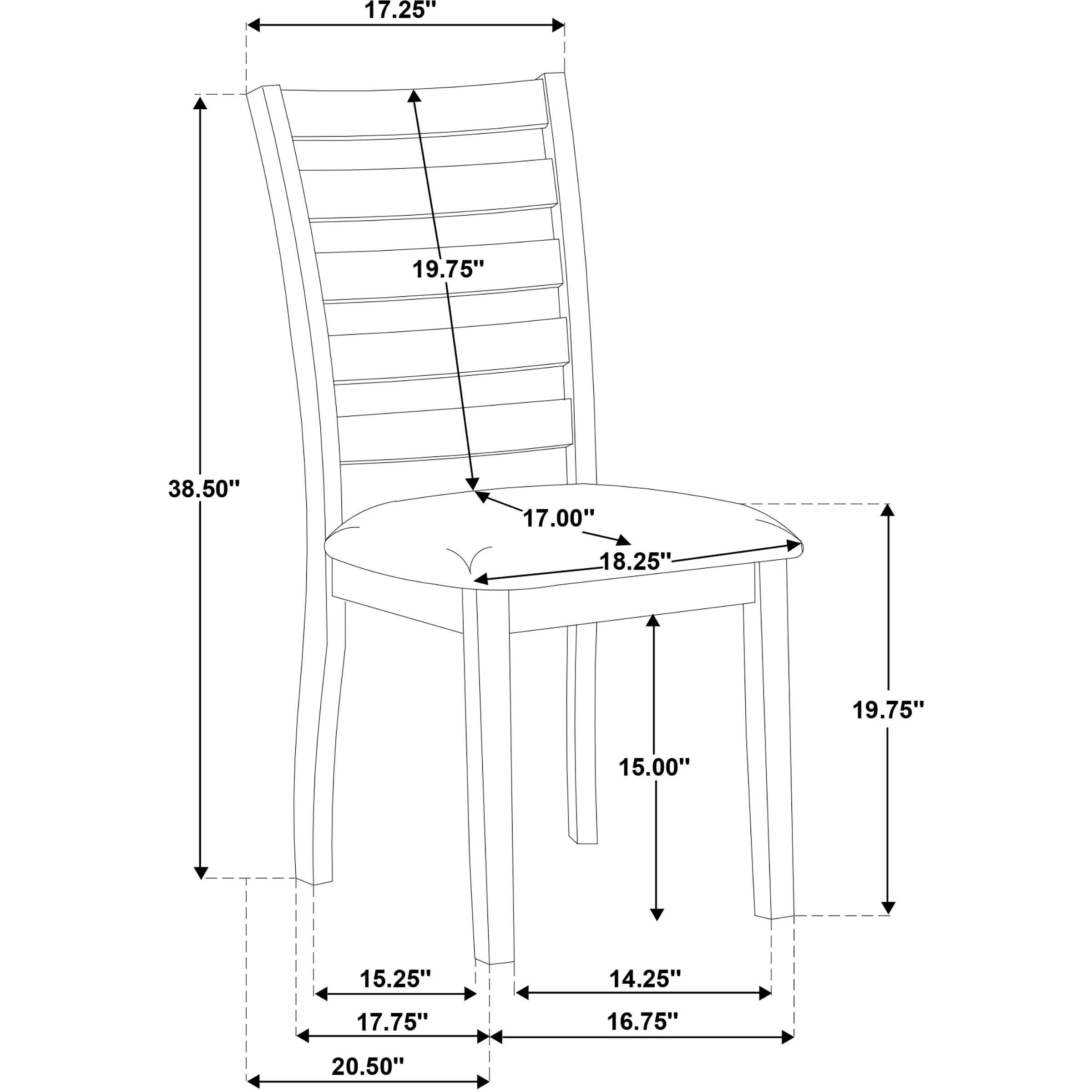  Coaster Furniture Atwood 121762 Wood Dining Side Chair Upholstered Seat - Warm Brown IMAGE 14