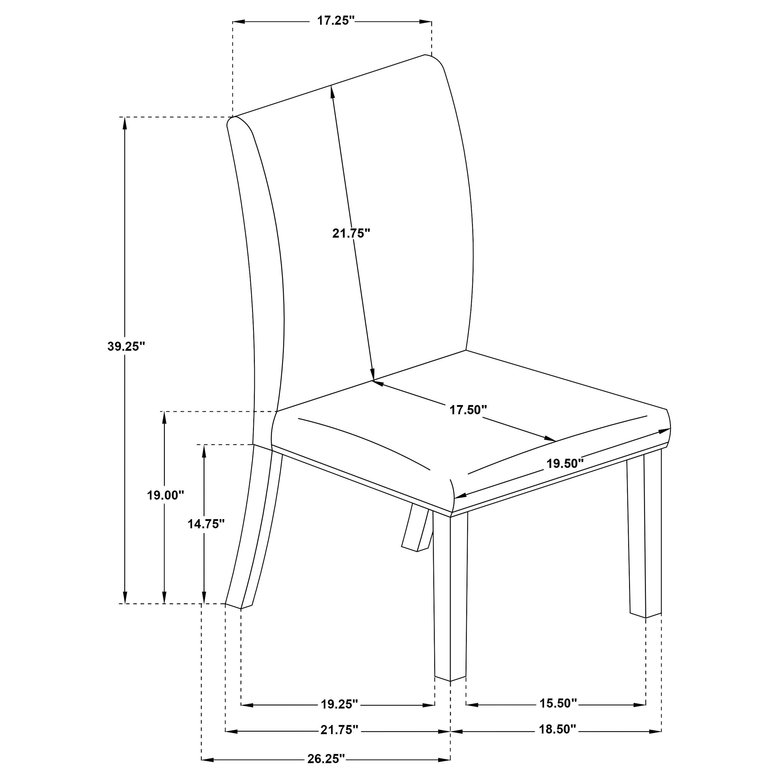  Coaster Furniture Herran 121782 Set of 2 Upholstered Dining Side Chair - Beige IMAGE 9