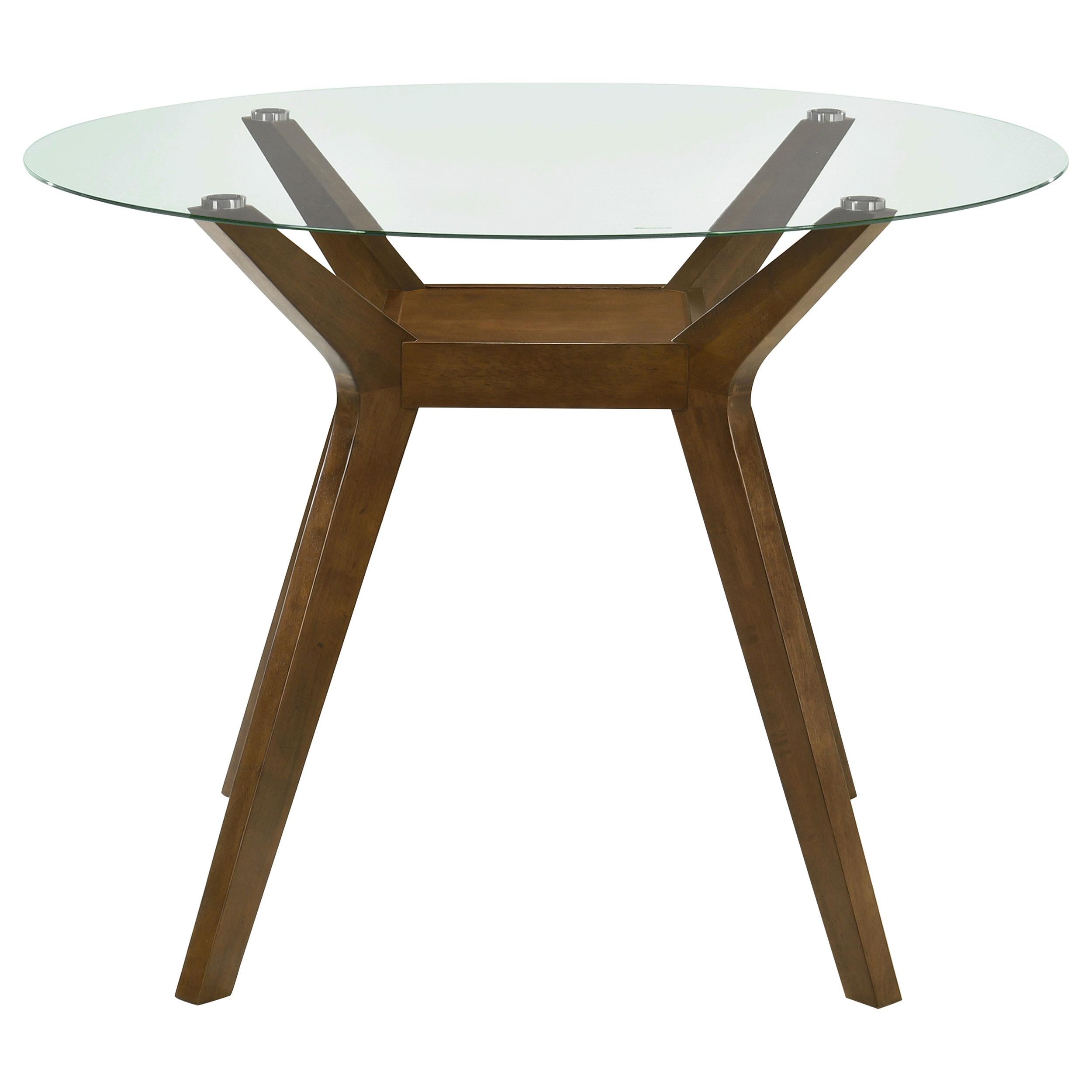  Coaster Furniture Paxton 122178BG Round 48-inch Glass Top Counter Height Dining Table - Brown IMAGE 1