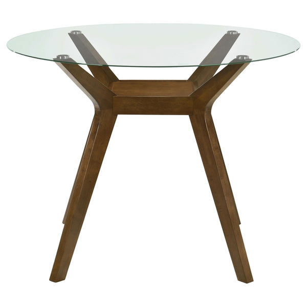 Coaster Furniture Paxton 122178BG Round 48-inch Glass Top Counter Height Dining Table - Brown