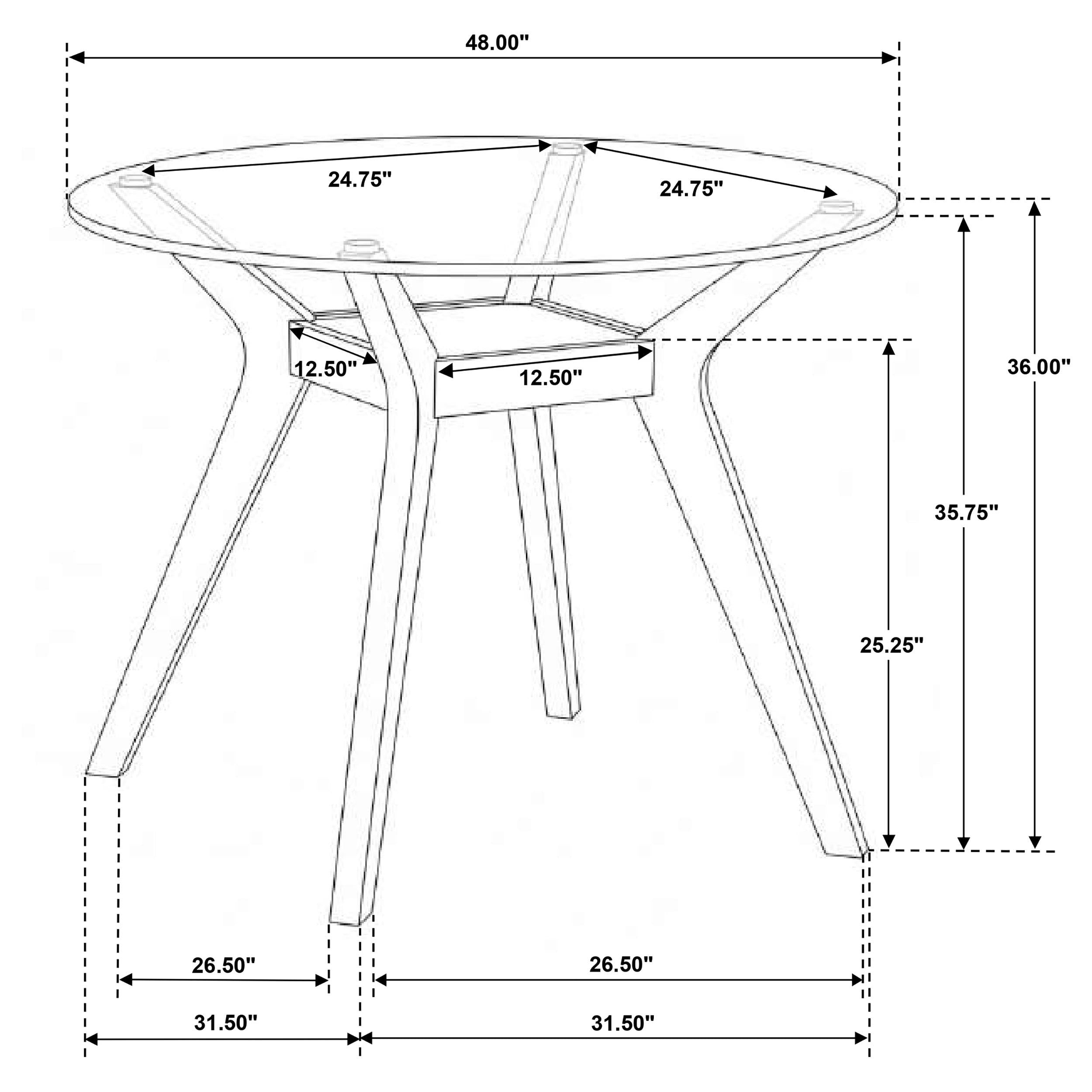  Coaster Furniture Paxton 122178BG Round 48-inch Glass Top Counter Height Dining Table - Brown IMAGE 5