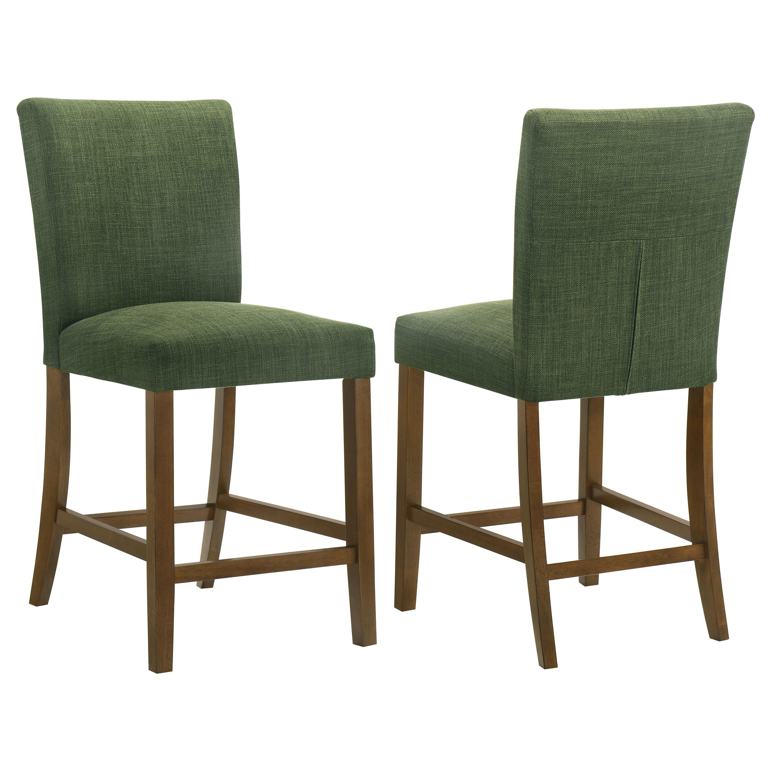  Coaster Furniture Paxton 122179GRN Set of 2 Upholstered Counter Height Dining Chair - Green IMAGE 1