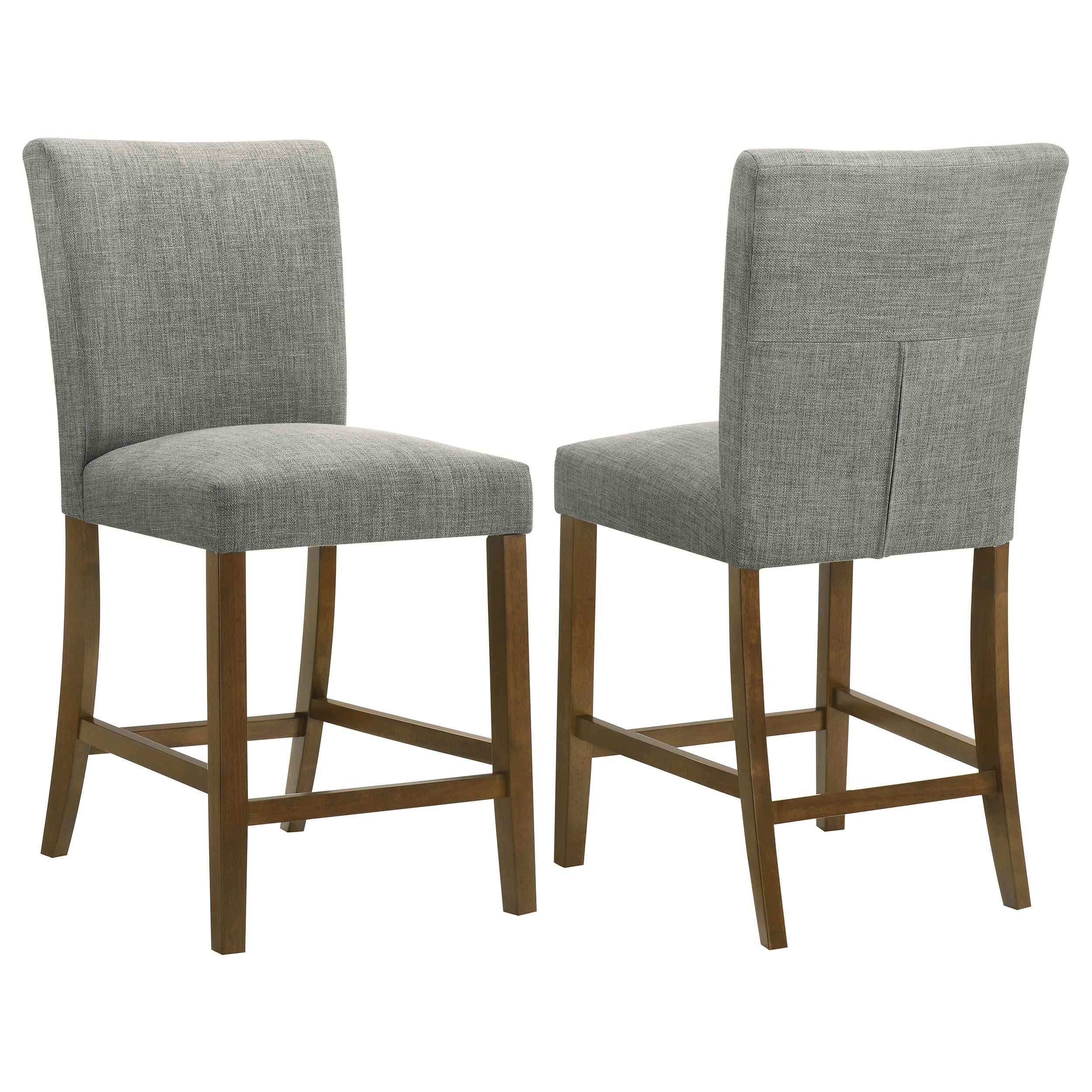  Coaster Furniture Paxton 122179GRY Set of 2 Upholstered Counter Height Dining Chair - Grey IMAGE 1