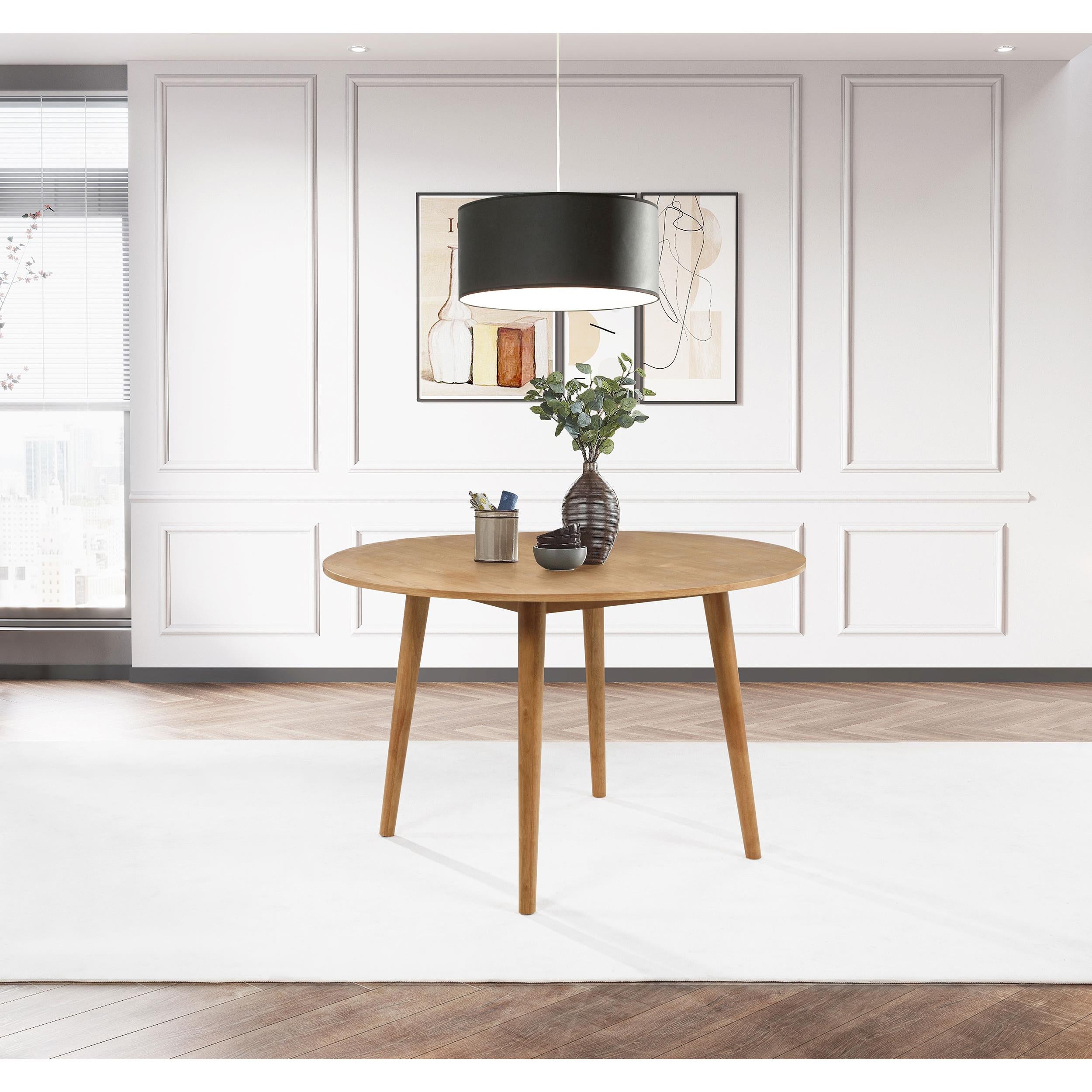  Coaster Furniture Andrews 122500 48-inch Round Wood Dining Room Table - Light Ash IMAGE 4