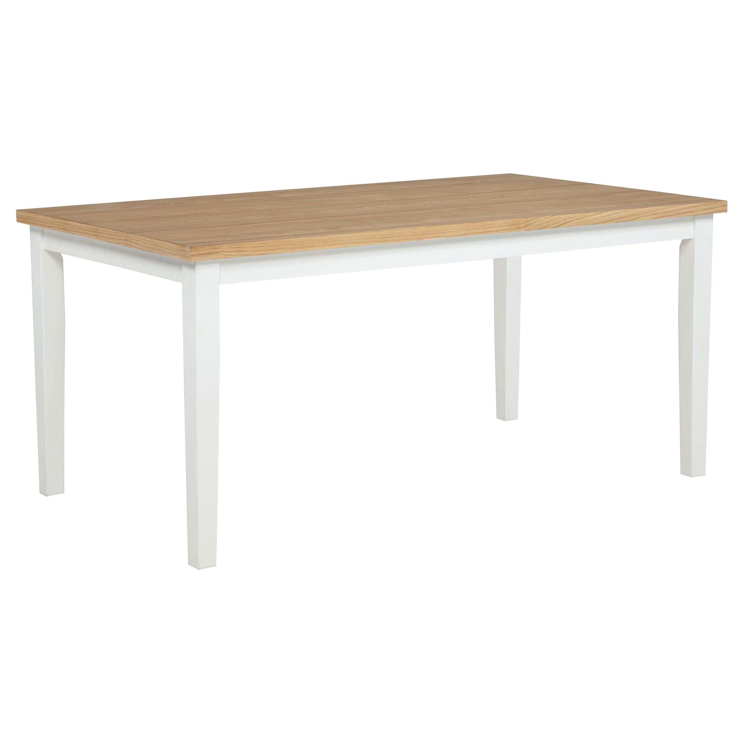  Coaster Furniture Andrews 122501 66-inch Rectangular Dining Table - Light Ash/White IMAGE 1