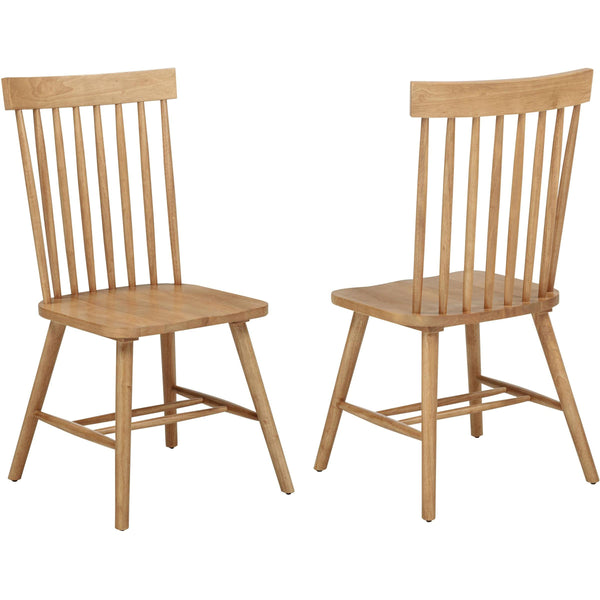 Coaster Furniture Andrews 122502 Set of 2 Windsor Spindle Back Dining Side Chair - Light Ash