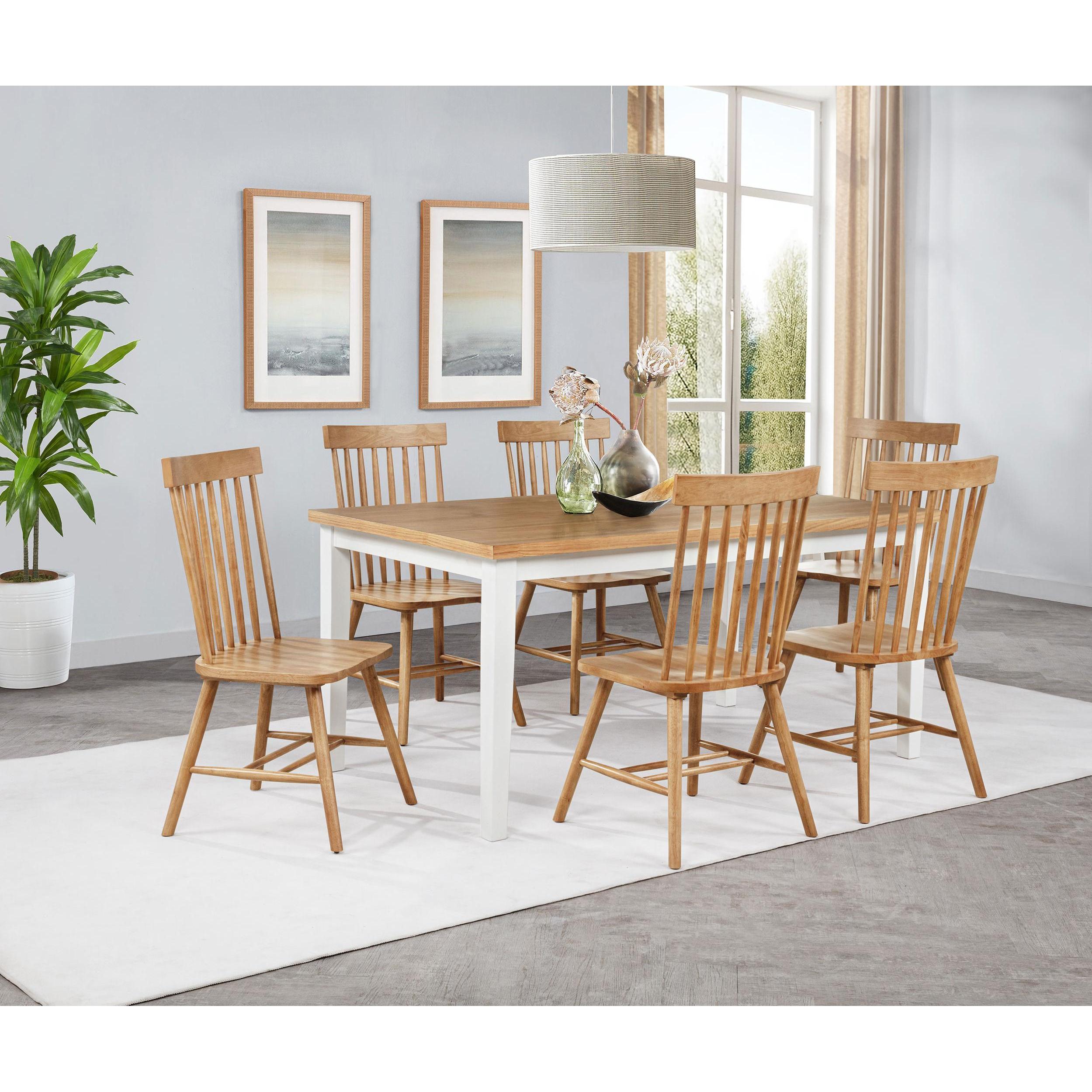  Coaster Furniture Andrews 122502 Set of 2 Windsor Spindle Back Dining Side Chair - Light Ash IMAGE 14