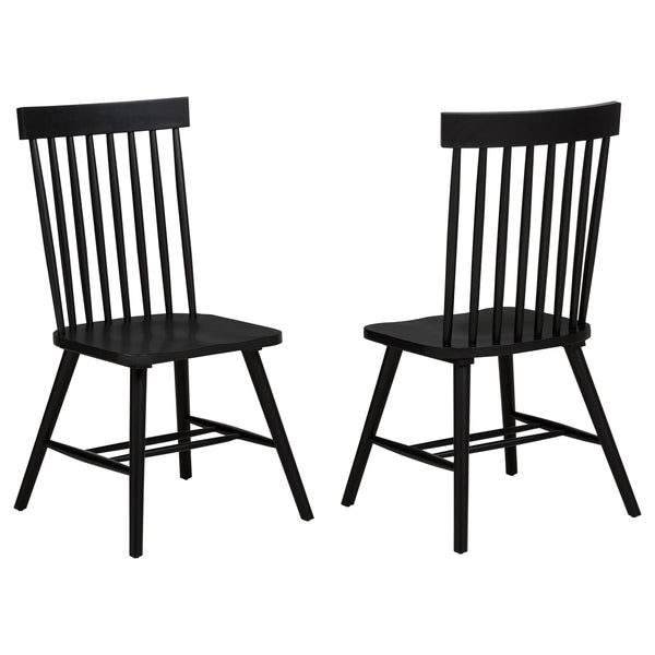 Coaster Furniture Andrews 122502BLK Set of 2 Windsor Spindle Back Dining Side Chair - Black