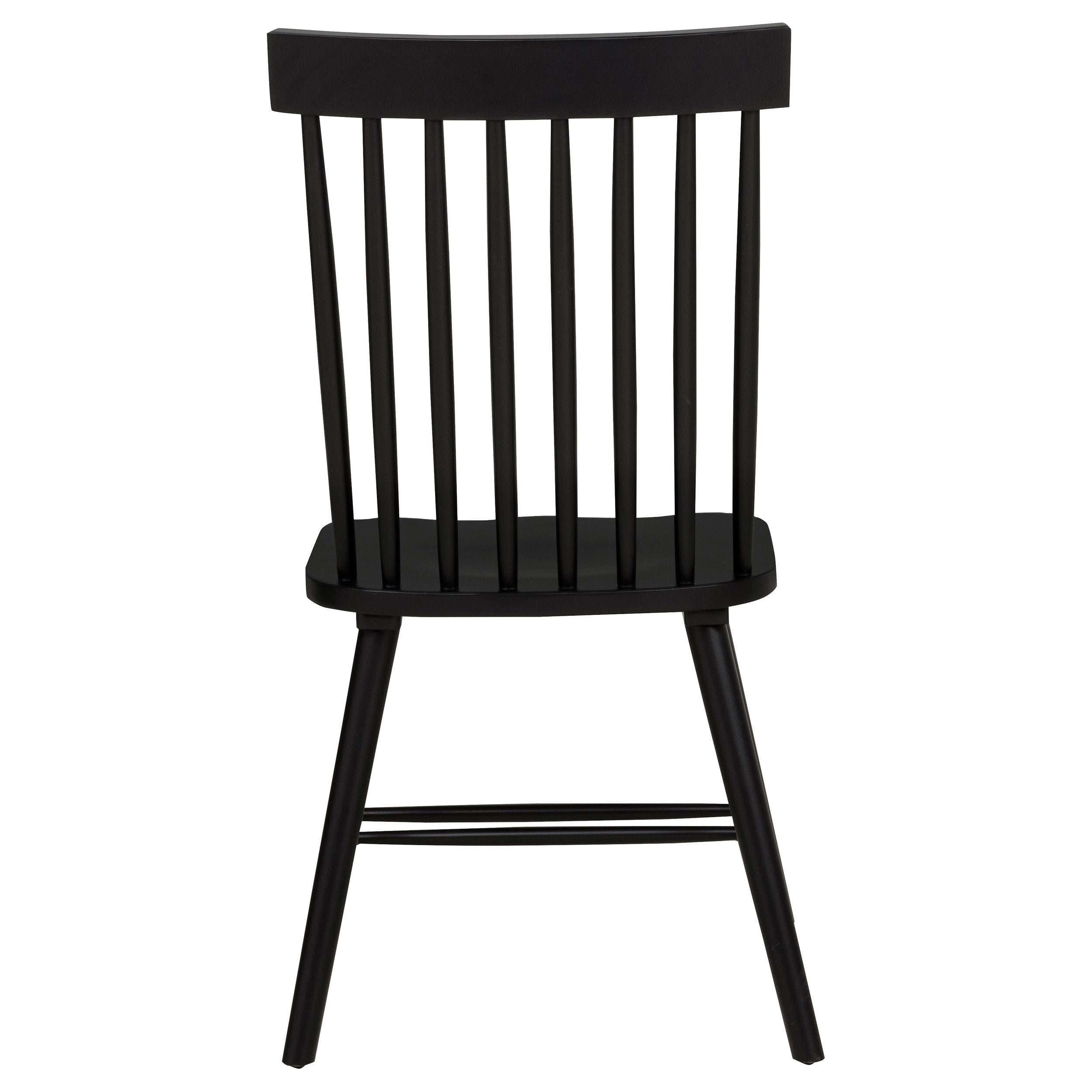  Coaster Furniture Andrews 122502BLK Set of 2 Windsor Spindle Back Dining Side Chair - Black IMAGE 11