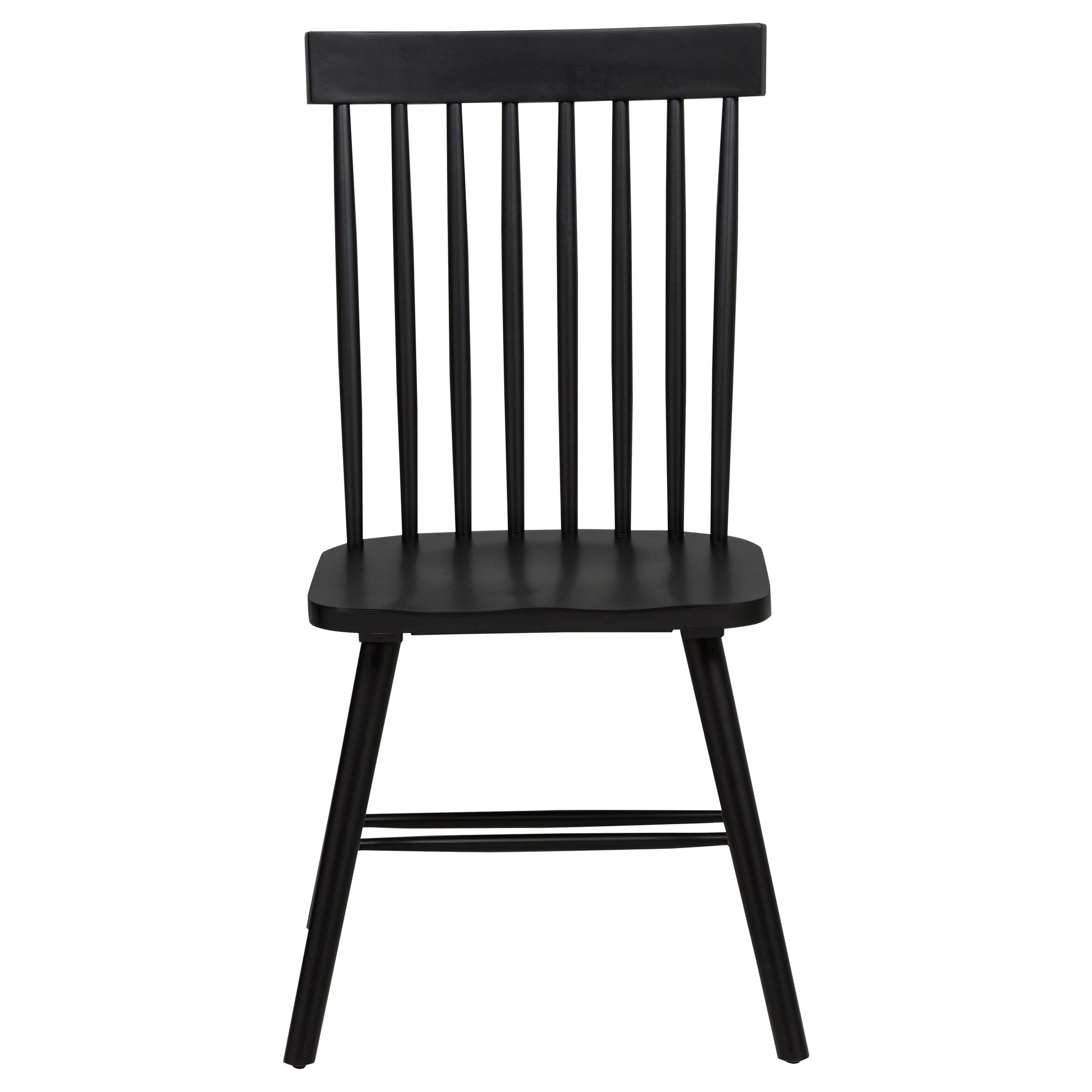  Coaster Furniture Andrews 122502BLK Set of 2 Windsor Spindle Back Dining Side Chair - Black IMAGE 12