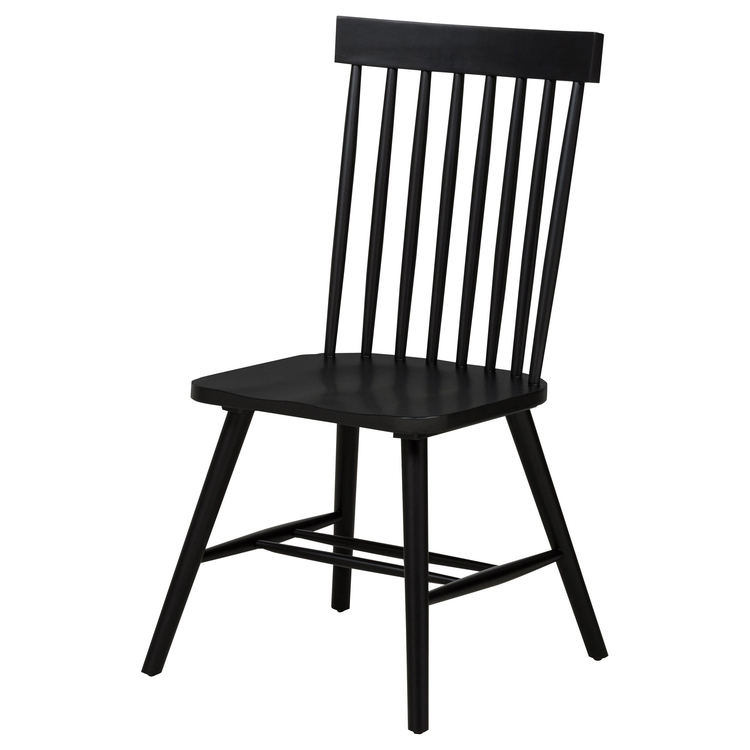  Coaster Furniture Andrews 122502BLK Set of 2 Windsor Spindle Back Dining Side Chair - Black IMAGE 3