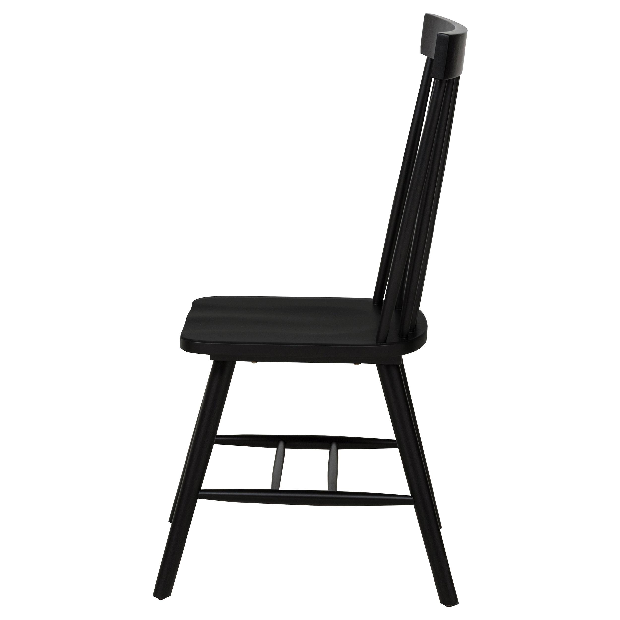  Coaster Furniture Andrews 122502BLK Set of 2 Windsor Spindle Back Dining Side Chair - Black IMAGE 5