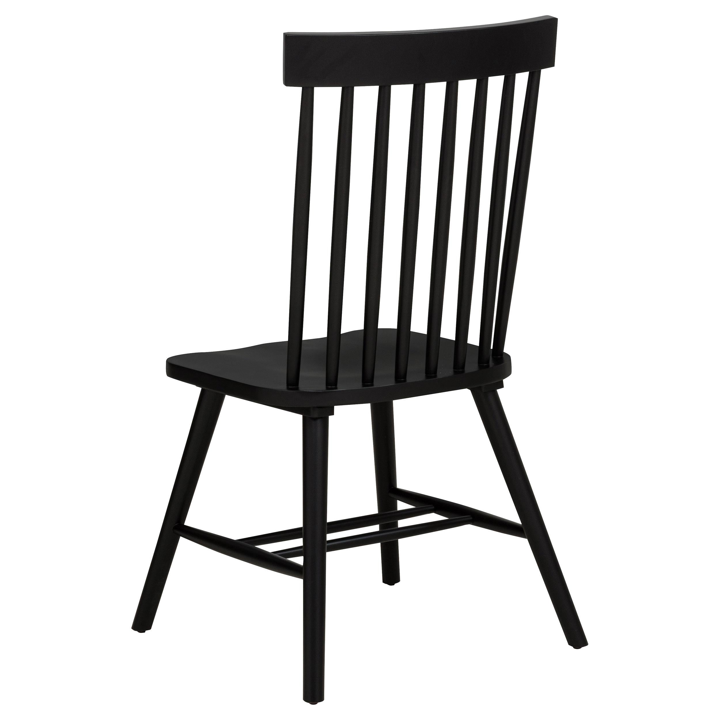  Coaster Furniture Andrews 122502BLK Set of 2 Windsor Spindle Back Dining Side Chair - Black IMAGE 8