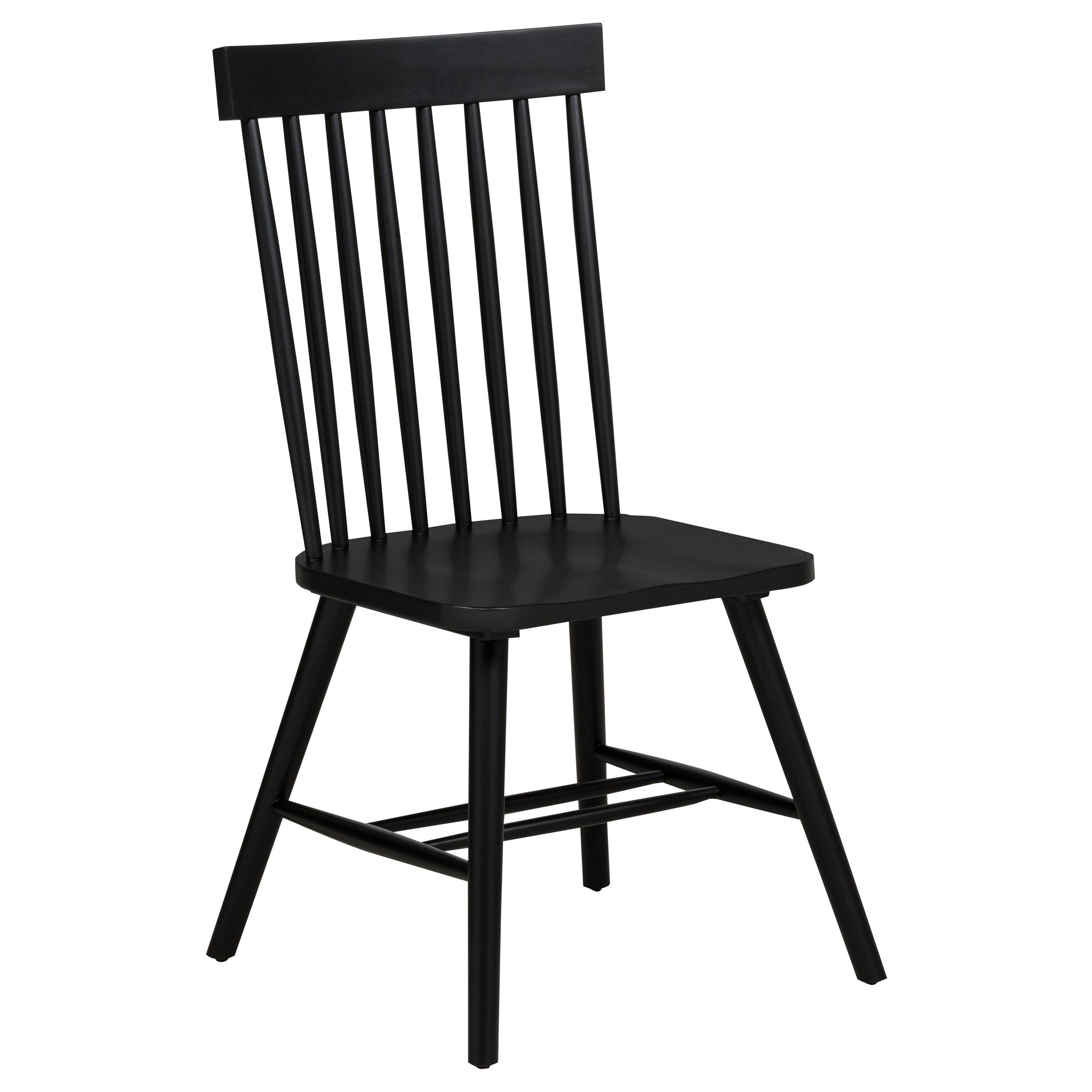  Coaster Furniture Andrews 122502BLK Set of 2 Windsor Spindle Back Dining Side Chair - Black IMAGE 9