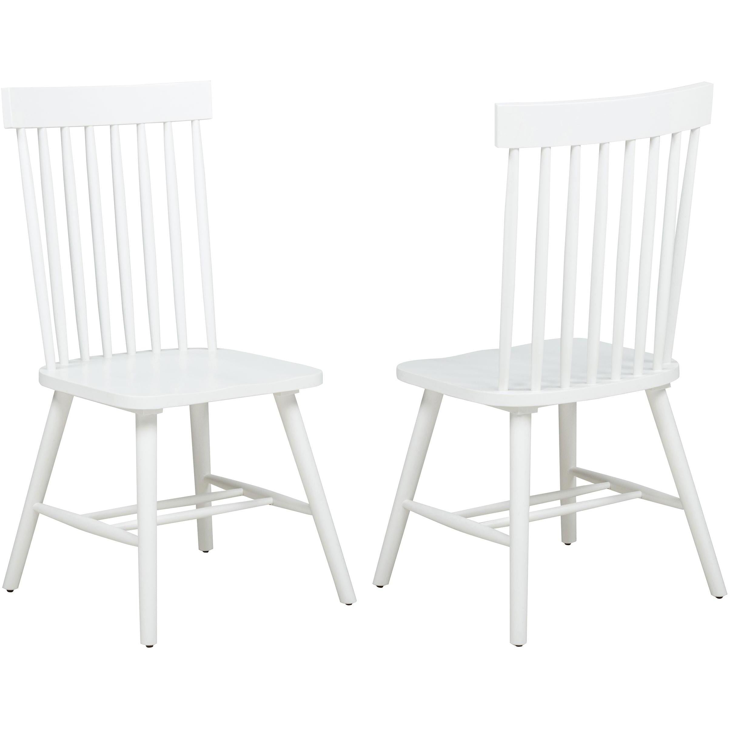  Coaster Furniture Andrews 122502WHT Set of 2 Windsor Spindle Back Dining Side Chair - White IMAGE 1