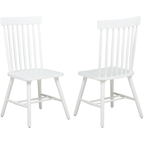 Coaster Furniture Andrews 122502WHT Set of 2 Windsor Spindle Back Dining Side Chair - White