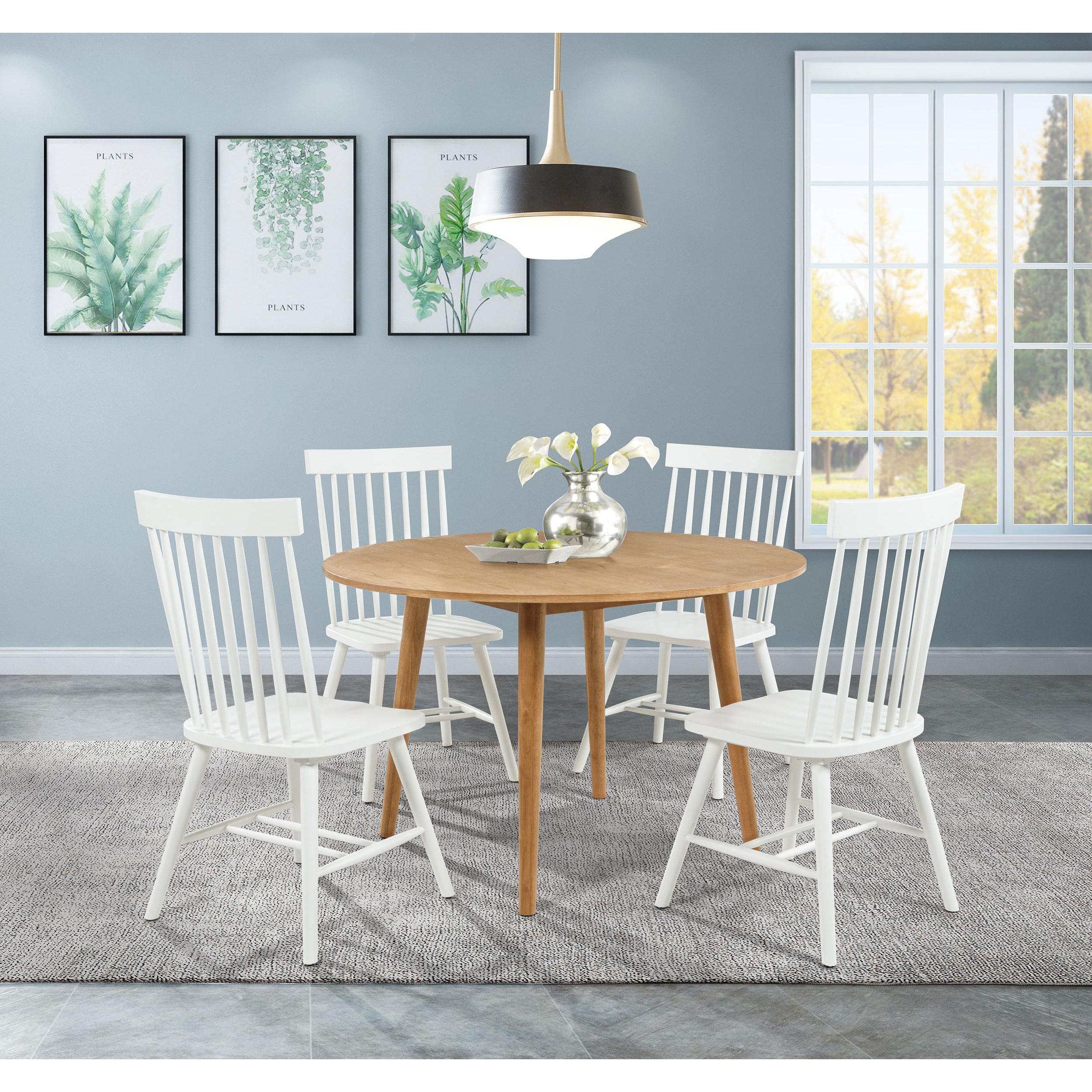  Coaster Furniture Andrews 122502WHT Set of 2 Windsor Spindle Back Dining Side Chair - White IMAGE 13
