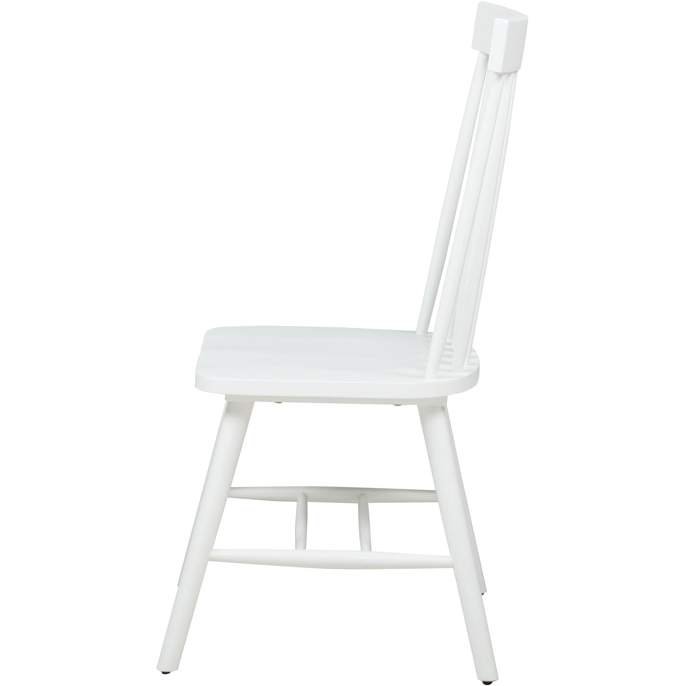  Coaster Furniture Andrews 122502WHT Set of 2 Windsor Spindle Back Dining Side Chair - White IMAGE 6
