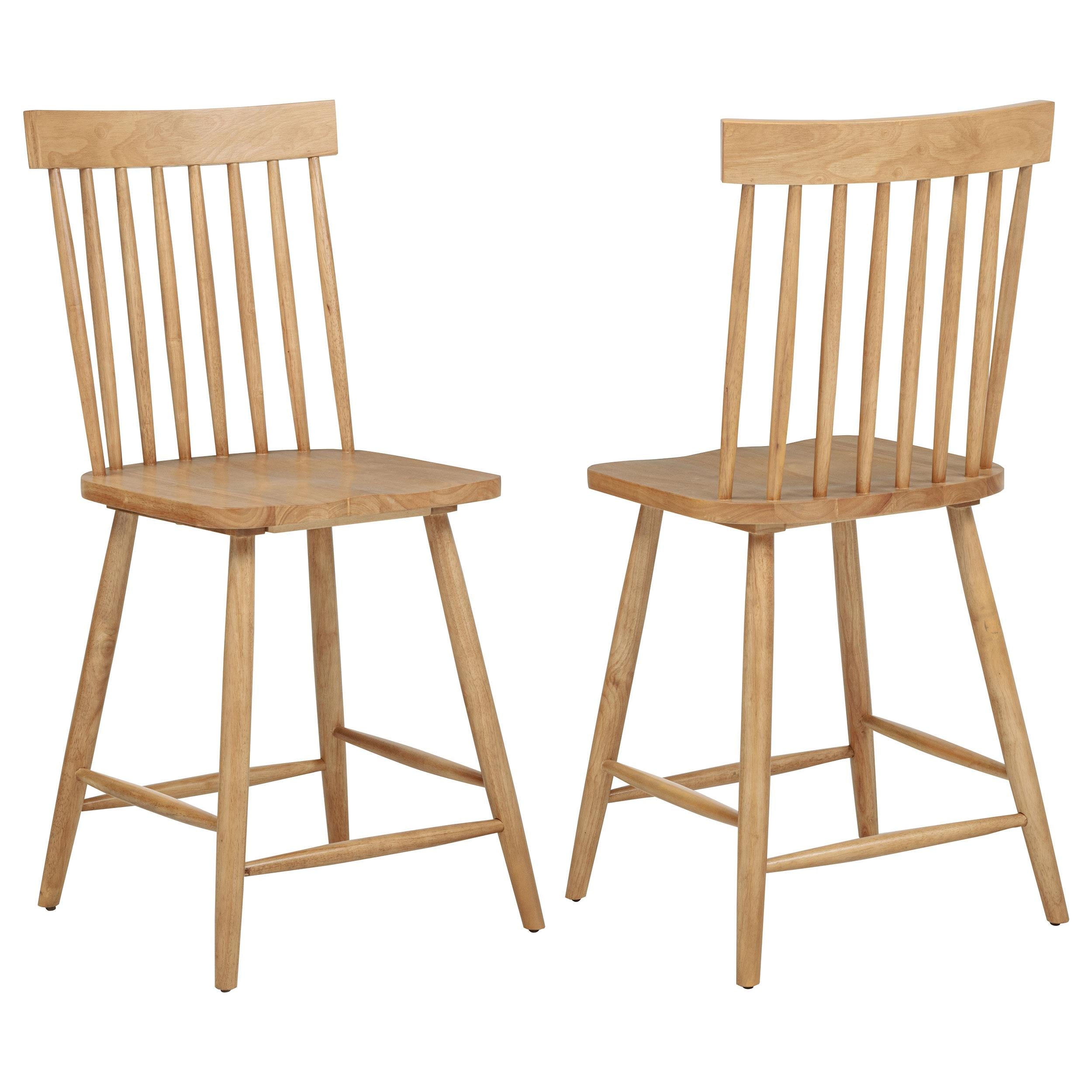  Coaster Furniture Andrews 122509 Set of 2 Windsor Counter Height Dining Side Chair - Light Ash IMAGE 1