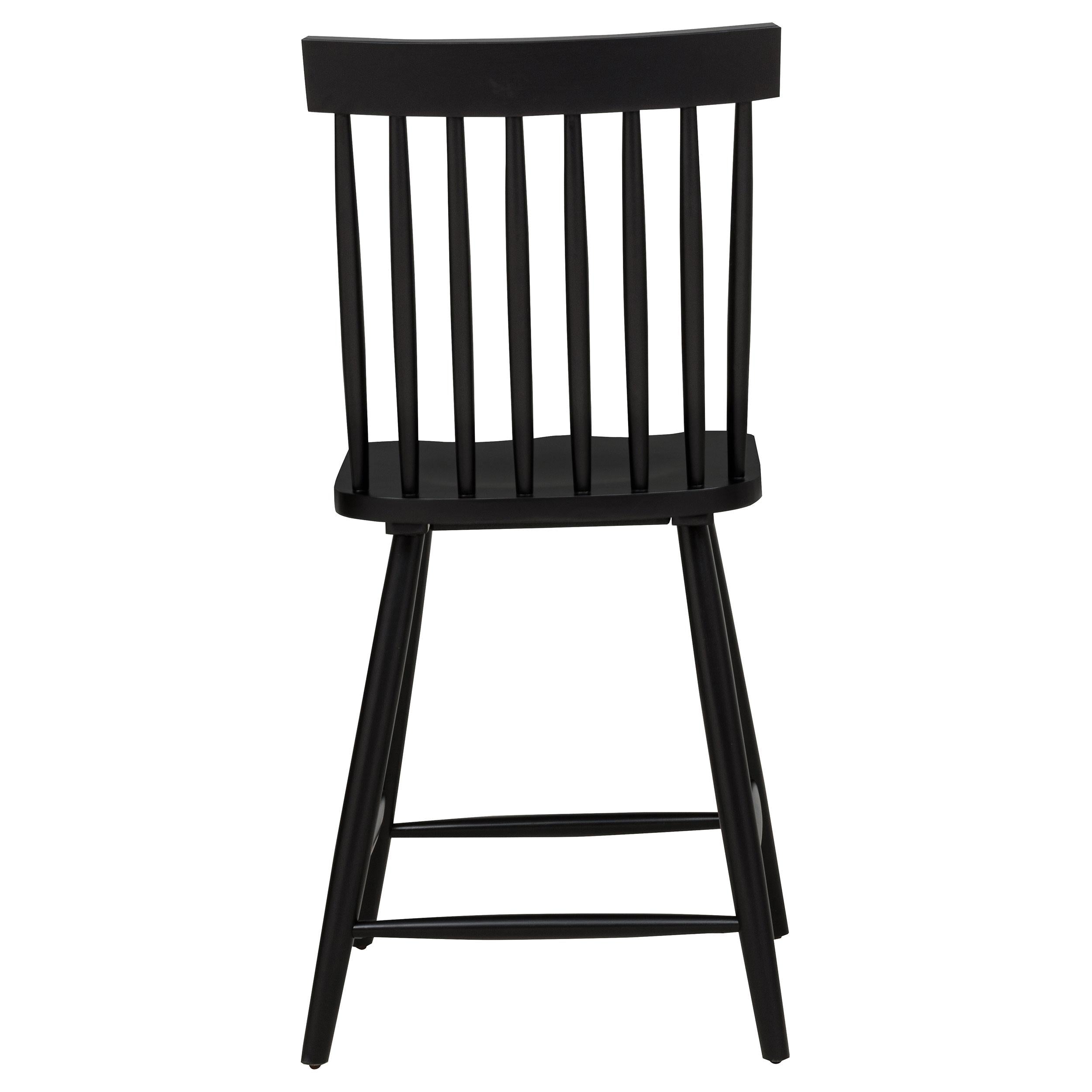  Coaster Furniture Andrews 122509BLK Set of 2 Windsor Counter Height Dining Side Chair - Black IMAGE 11