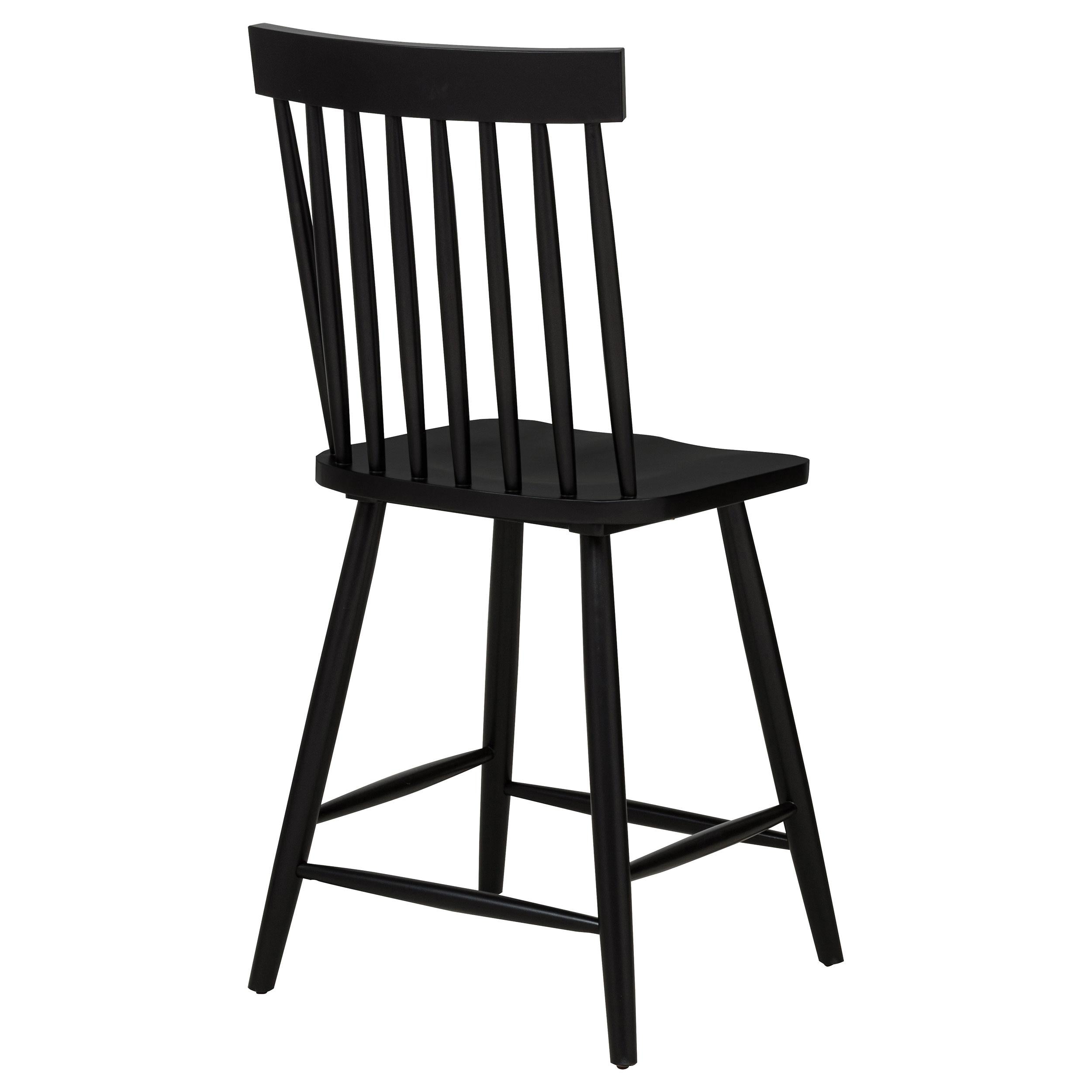  Coaster Furniture Andrews 122509BLK Set of 2 Windsor Counter Height Dining Side Chair - Black IMAGE 2