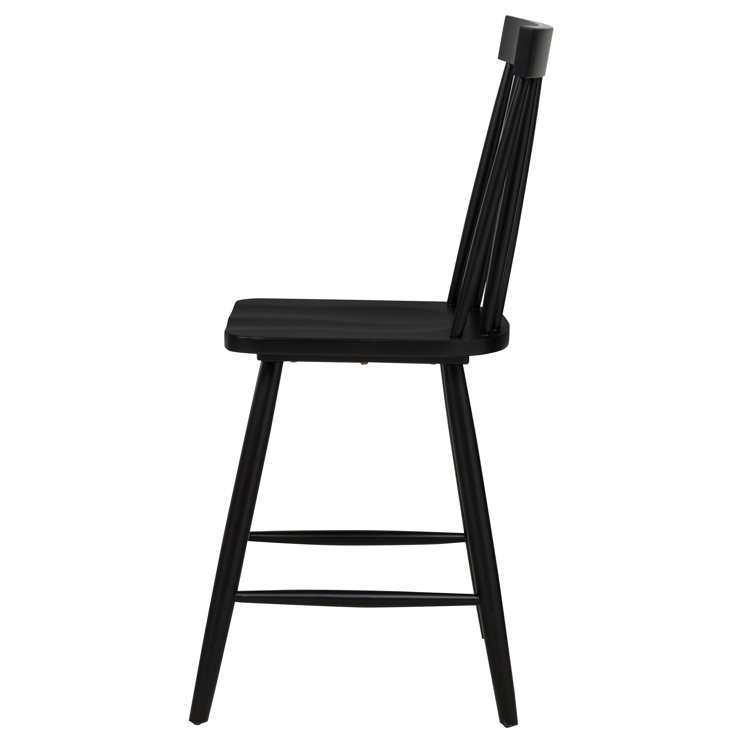  Coaster Furniture Andrews 122509BLK Set of 2 Windsor Counter Height Dining Side Chair - Black IMAGE 5