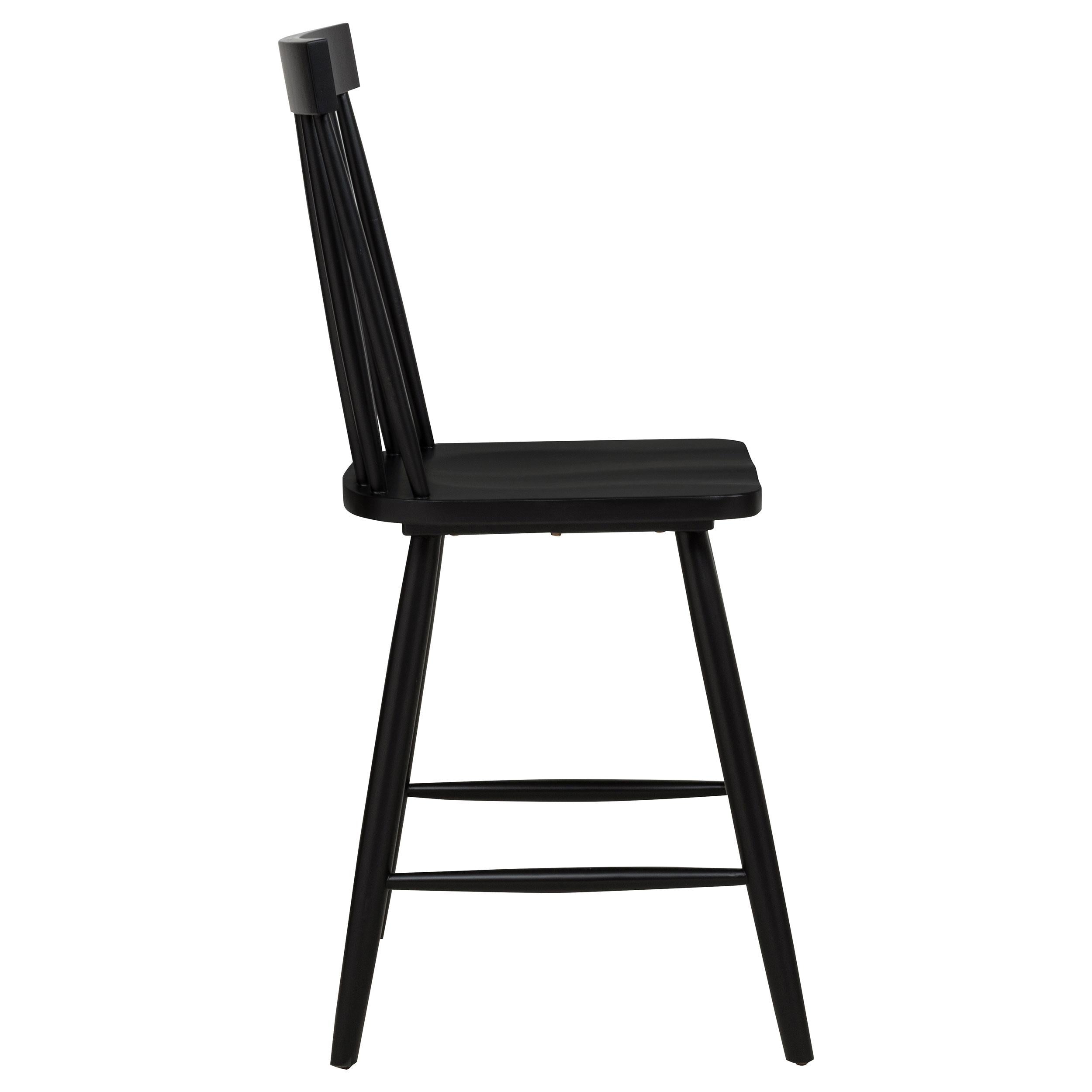  Coaster Furniture Andrews 122509BLK Set of 2 Windsor Counter Height Dining Side Chair - Black IMAGE 6