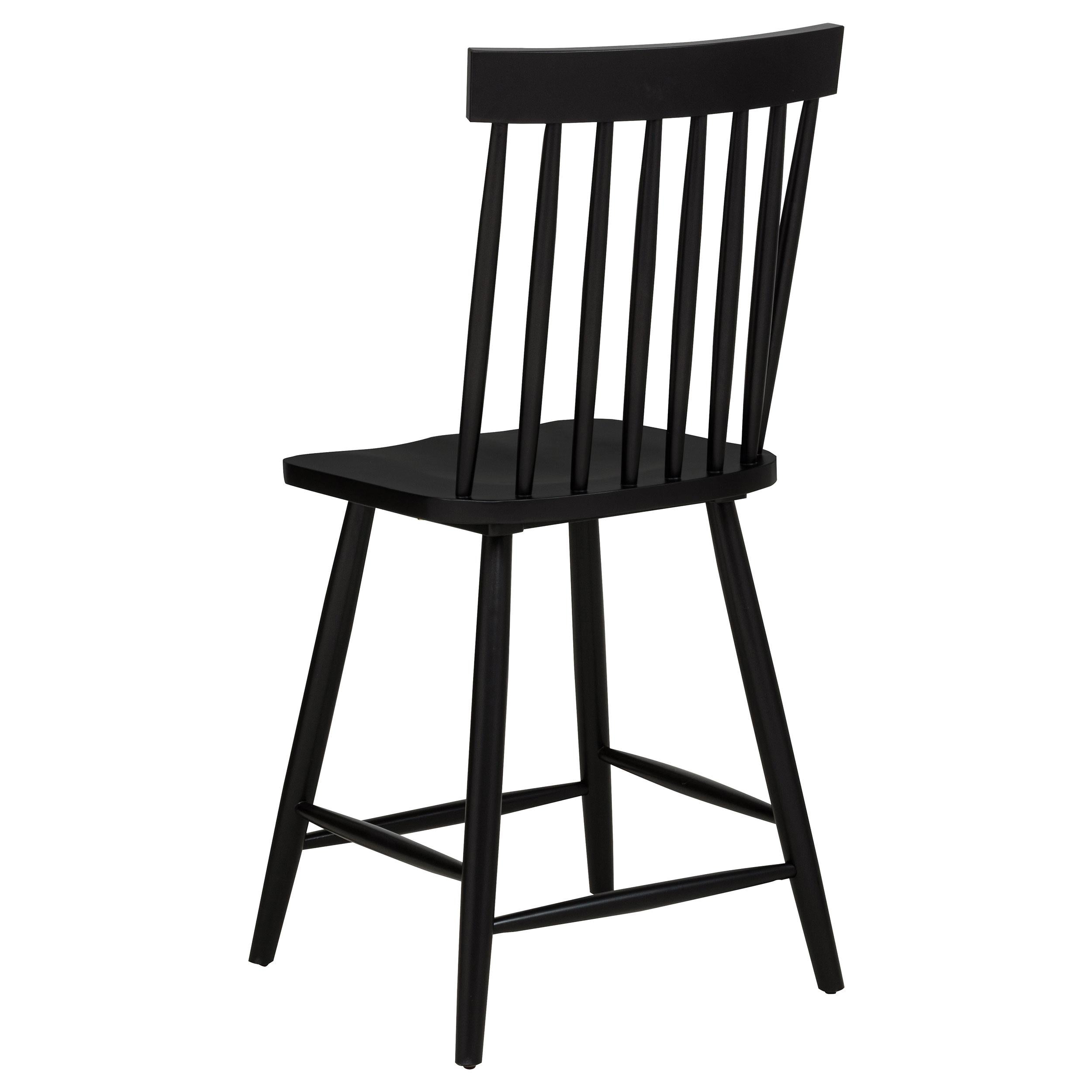  Coaster Furniture Andrews 122509BLK Set of 2 Windsor Counter Height Dining Side Chair - Black IMAGE 9