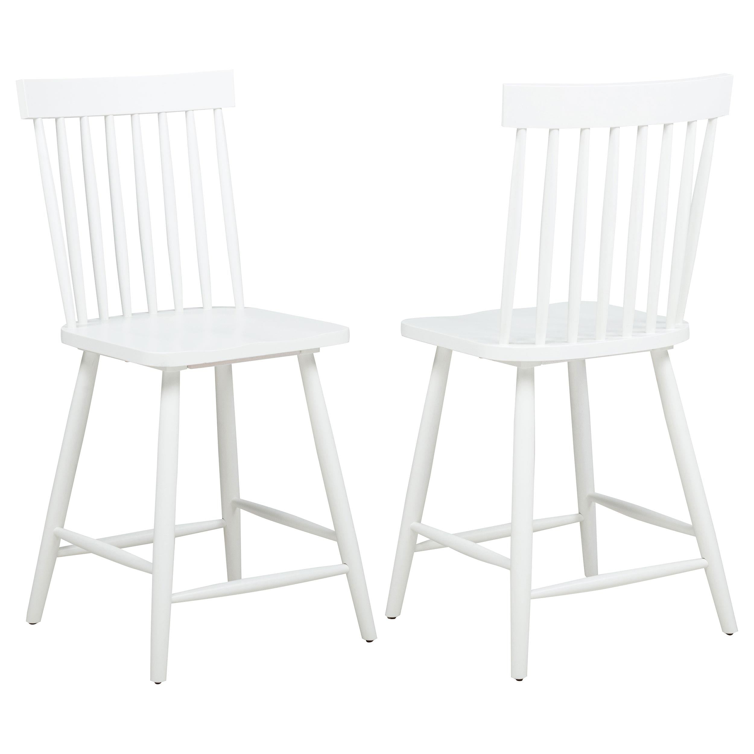  Coaster Furniture Andrews 122509WHT Set of 2 Windsor Counter Height Dining Side Chair - White IMAGE 1