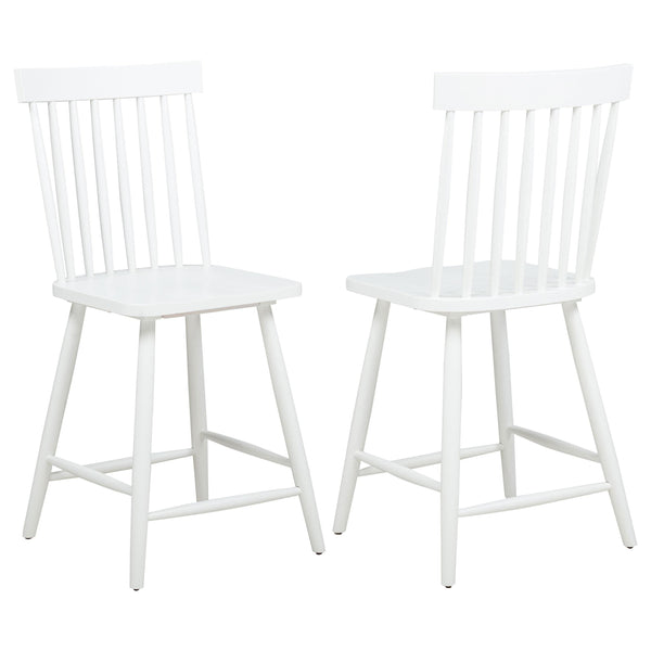 Coaster Furniture Andrews 122509WHT Set of 2 Windsor Counter Height Dining Side Chair - White