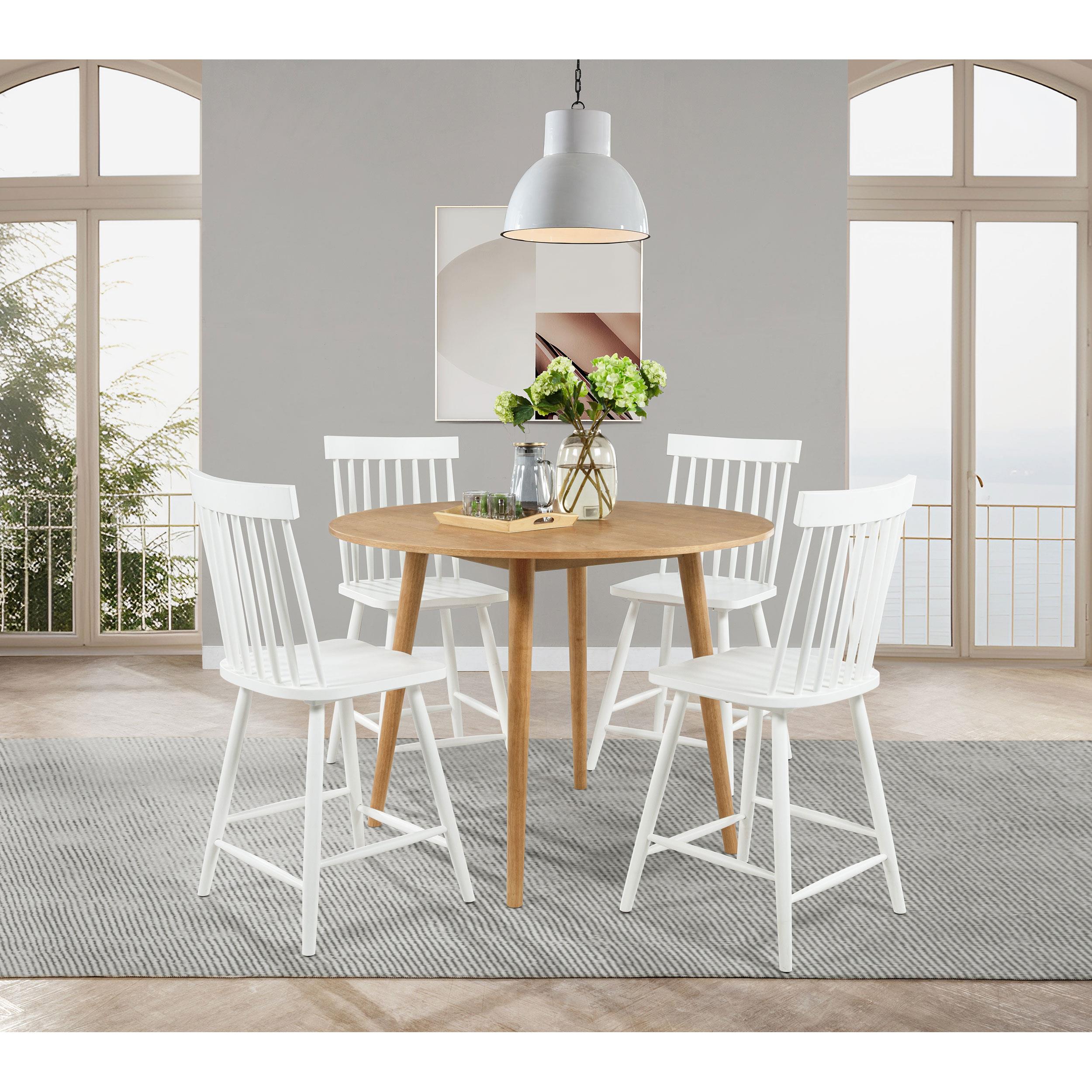  Coaster Furniture Andrews 122509WHT Set of 2 Windsor Counter Height Dining Side Chair - White IMAGE 13