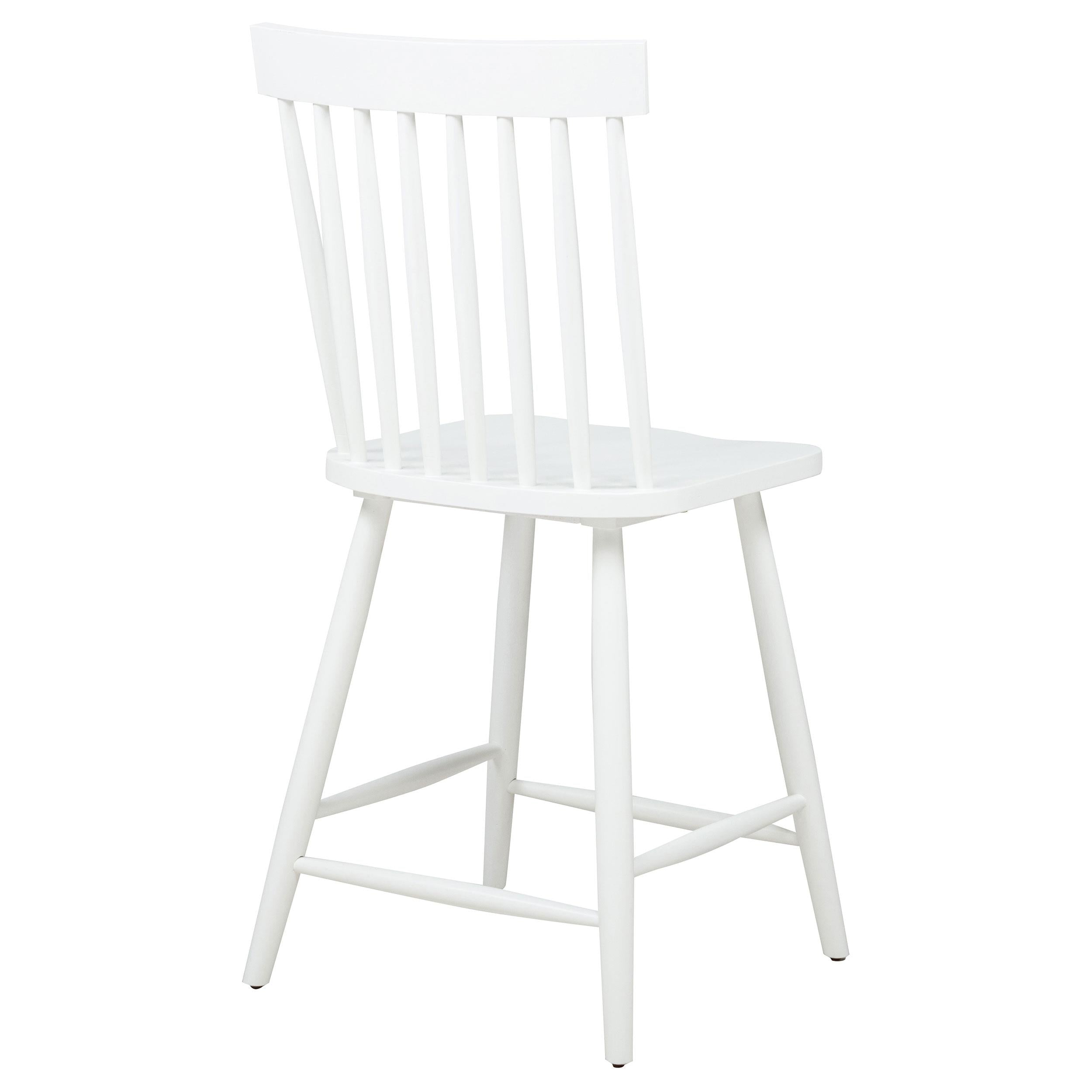  Coaster Furniture Andrews 122509WHT Set of 2 Windsor Counter Height Dining Side Chair - White IMAGE 2