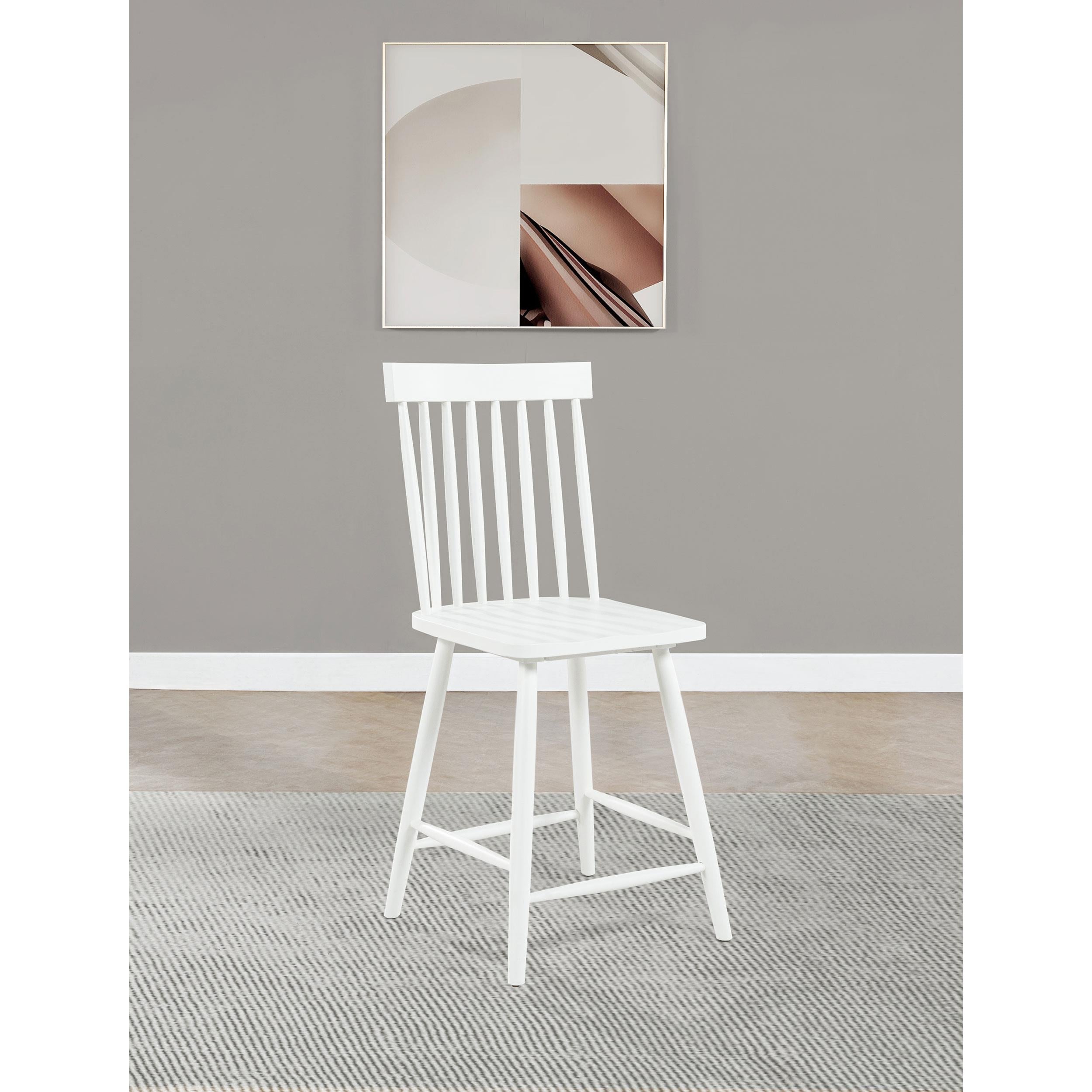  Coaster Furniture Andrews 122509WHT Set of 2 Windsor Counter Height Dining Side Chair - White IMAGE 9