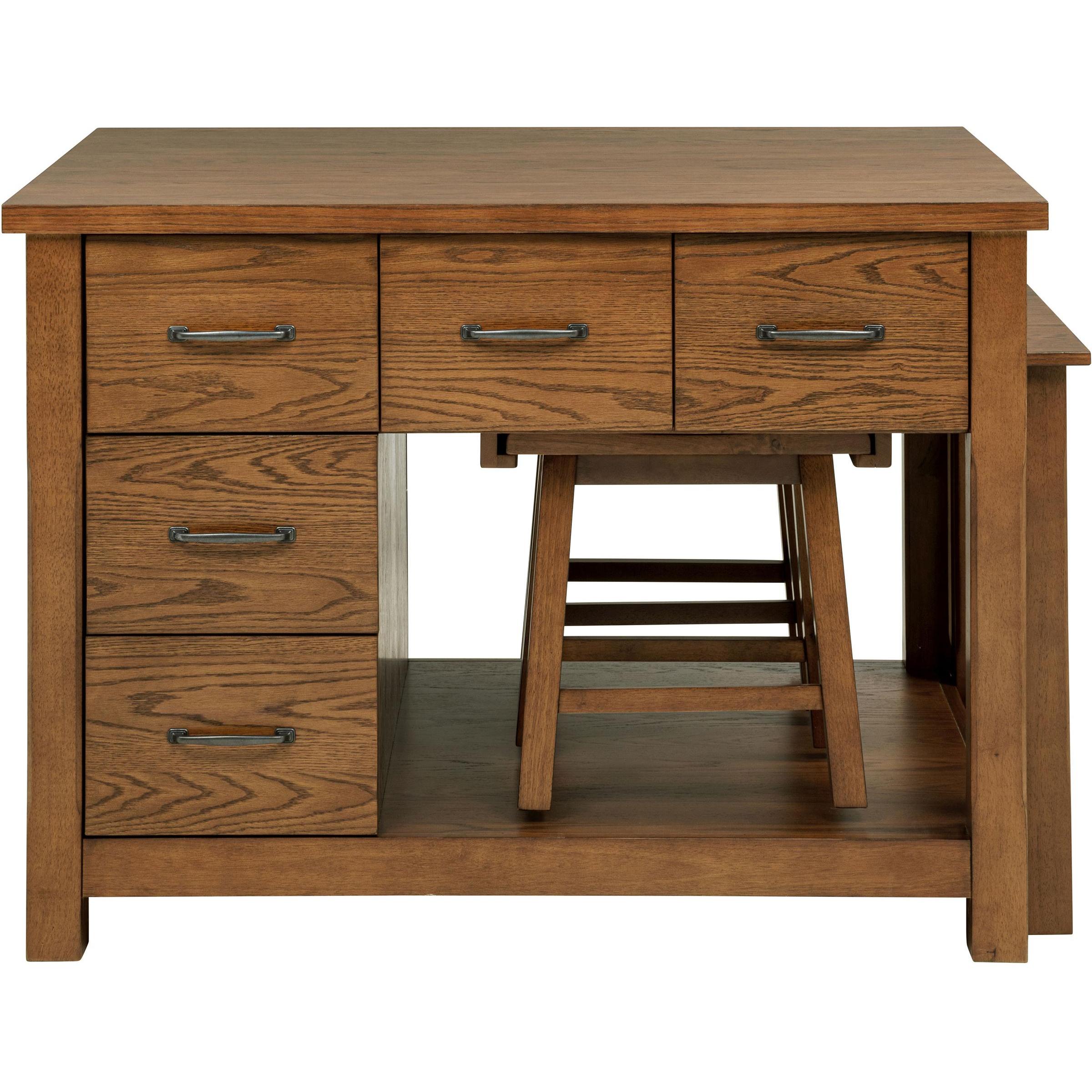  Coaster Furniture Mayfair 182446 3-piece Kitchen Island with Extension Table - Dark Oak IMAGE 6