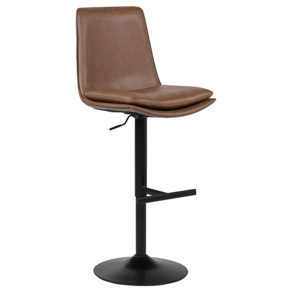 Coaster Furniture Eldridge 182957 Faux Leather Upholstered Adjustable Bar Stool - Coffee