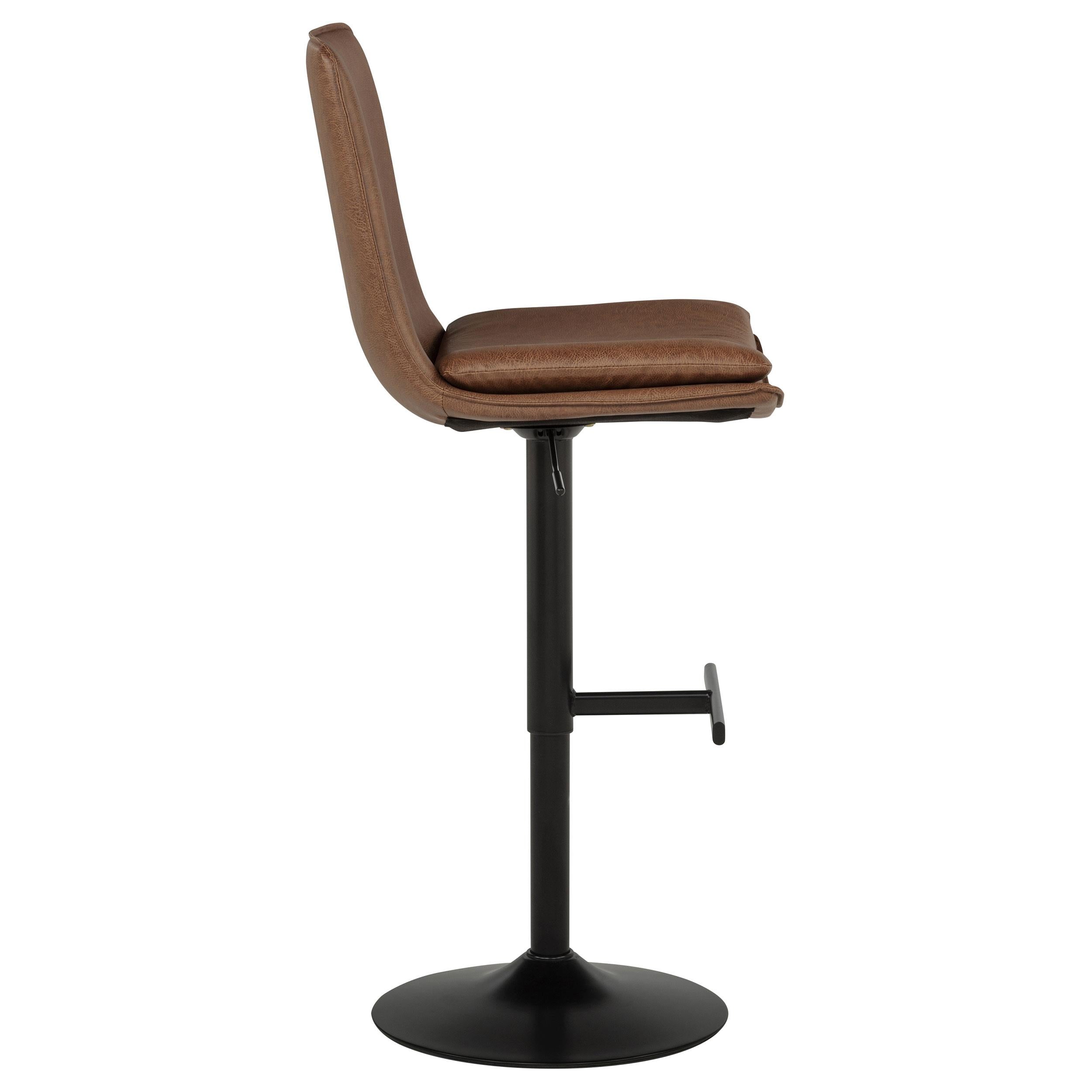  Coaster Furniture Eldridge 182957 Faux Leather Upholstered Adjustable Bar Stool - Coffee IMAGE 10