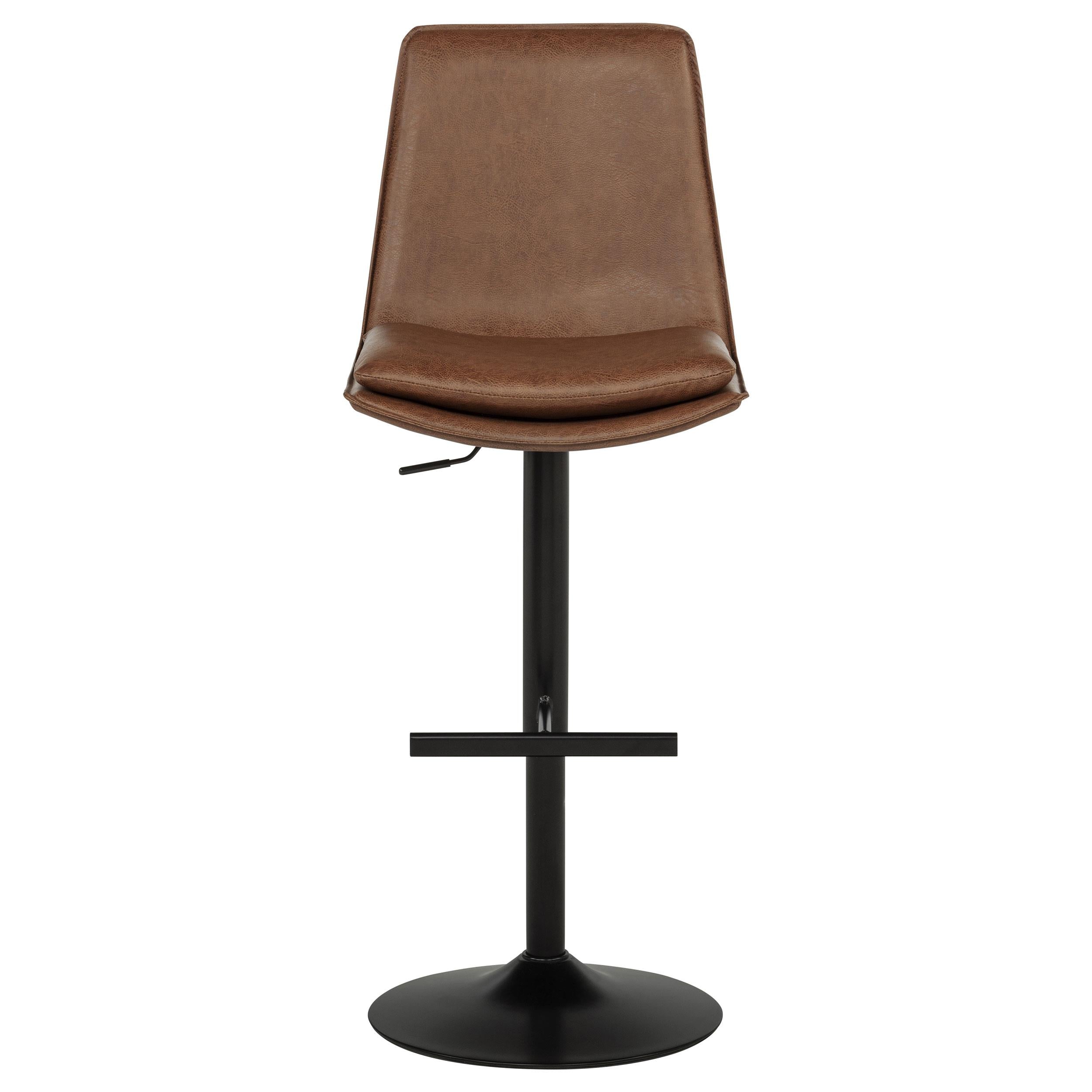  Coaster Furniture Eldridge 182957 Faux Leather Upholstered Adjustable Bar Stool - Coffee IMAGE 2