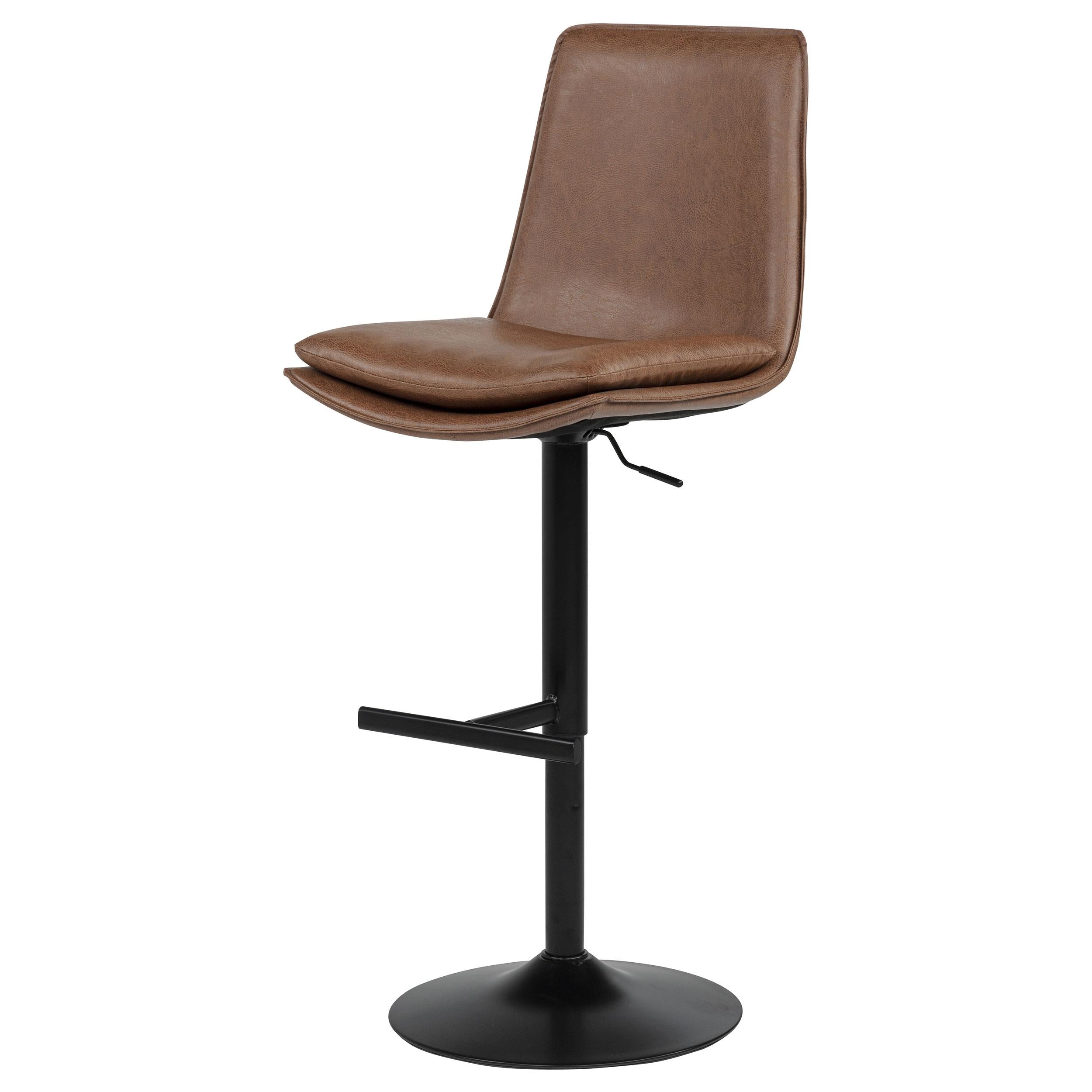  Coaster Furniture Eldridge 182957 Faux Leather Upholstered Adjustable Bar Stool - Coffee IMAGE 5