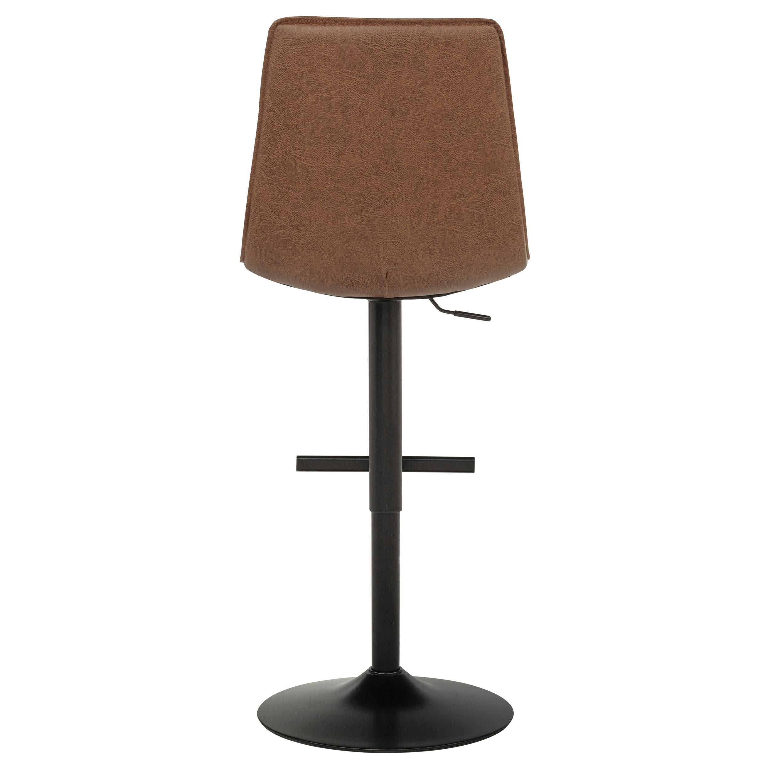  Coaster Furniture Eldridge 182957 Faux Leather Upholstered Adjustable Bar Stool - Coffee IMAGE 6