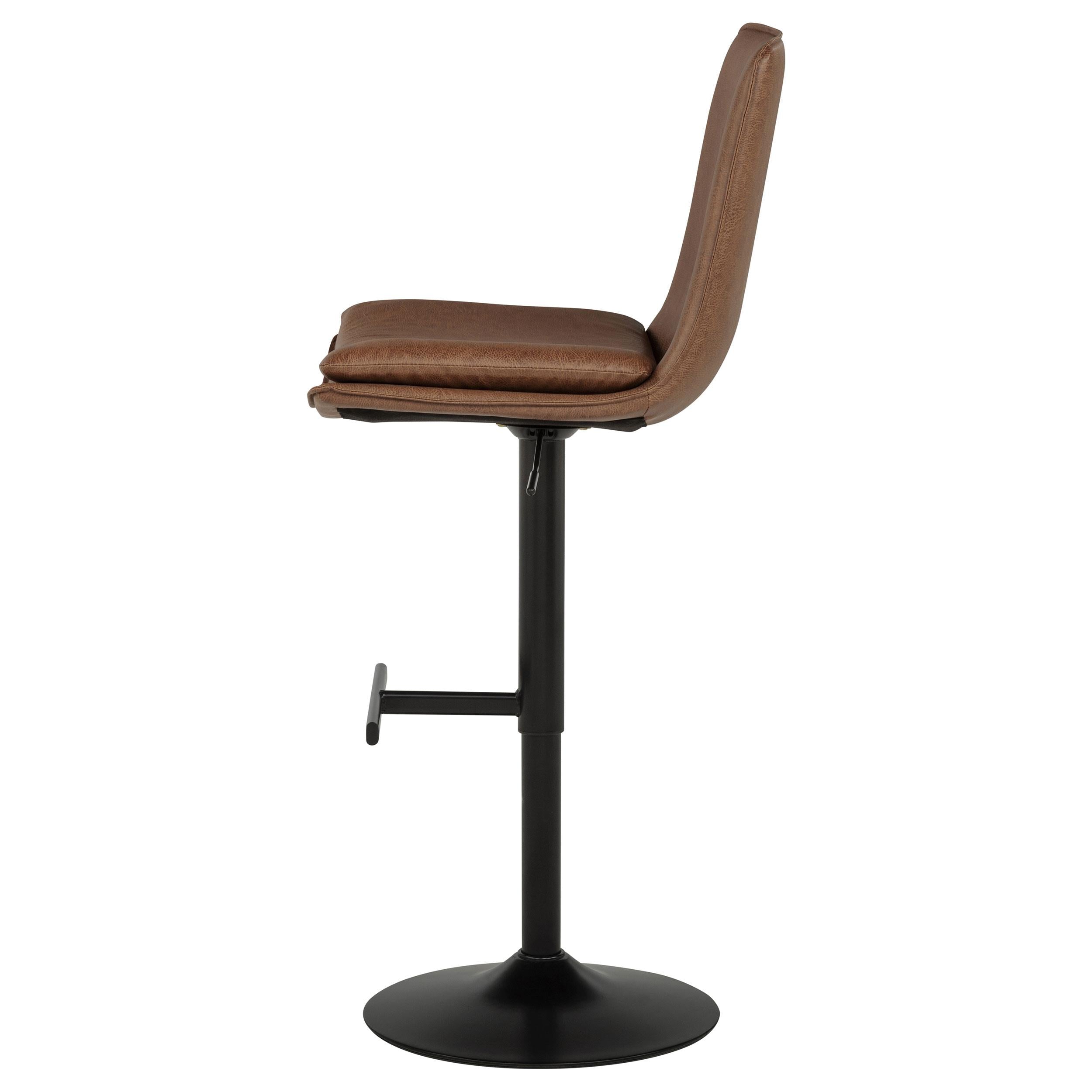  Coaster Furniture Eldridge 182957 Faux Leather Upholstered Adjustable Bar Stool - Coffee IMAGE 7