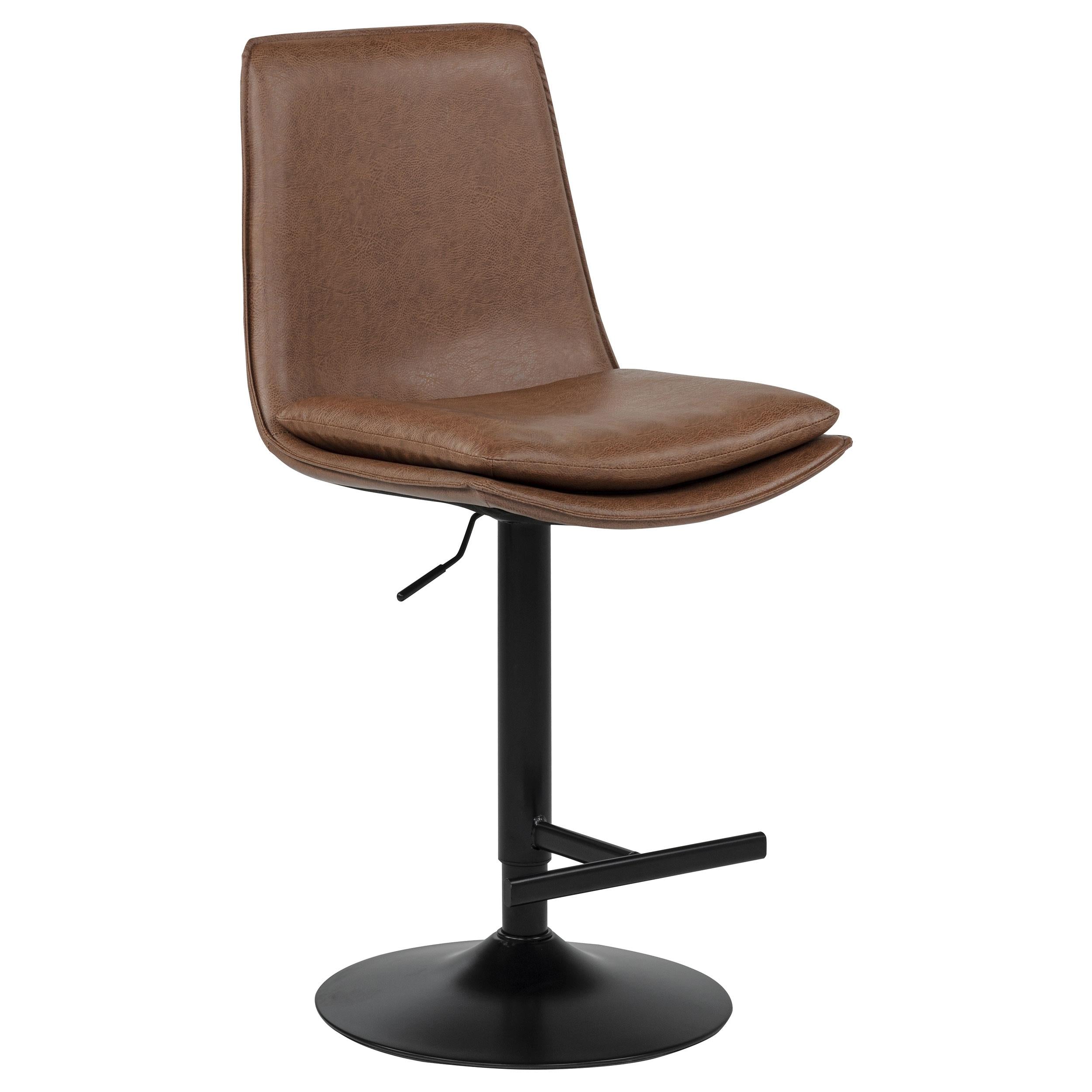  Coaster Furniture Eldridge 182957 Faux Leather Upholstered Adjustable Bar Stool - Coffee IMAGE 8